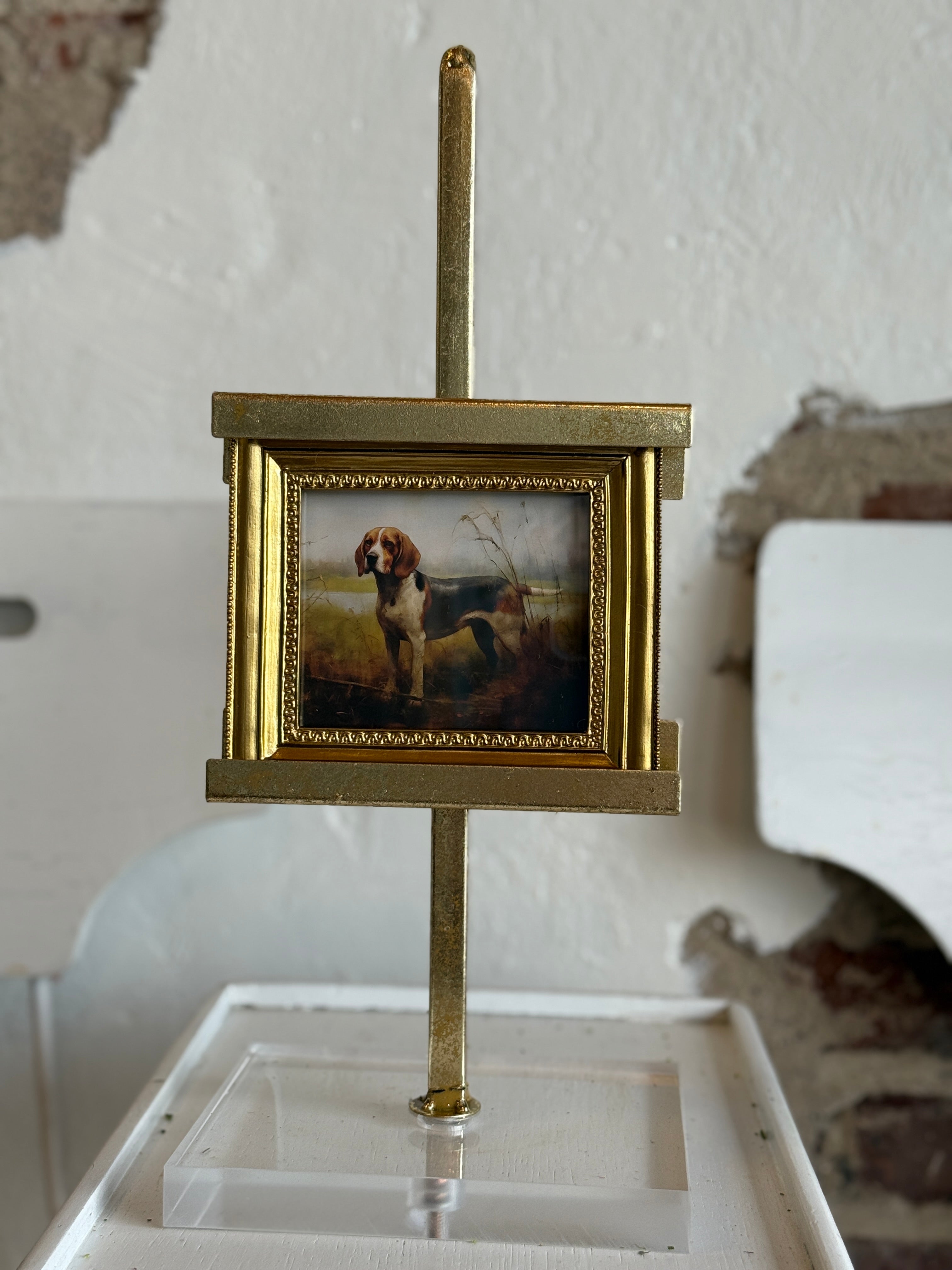 6" Vintage Bird Dog Framed Print