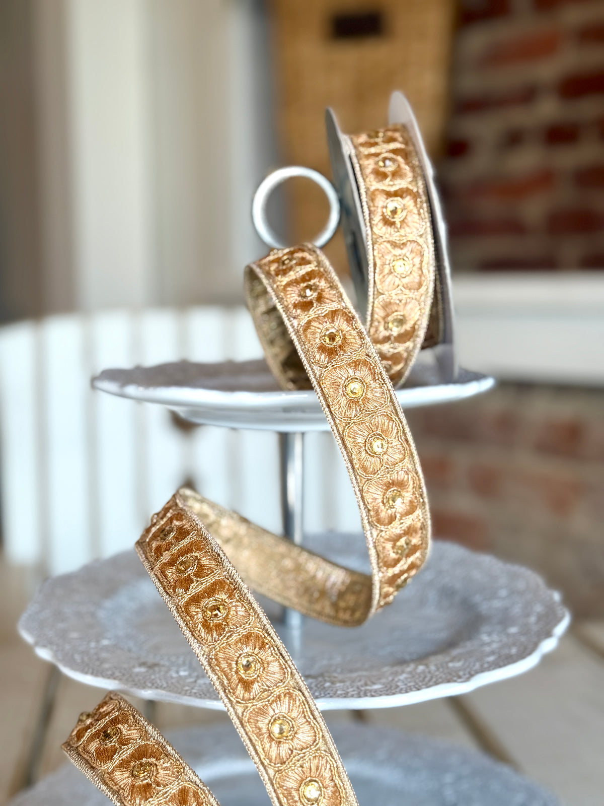 1” Fleurish, Antique Gold, SOLD BY THE YARD