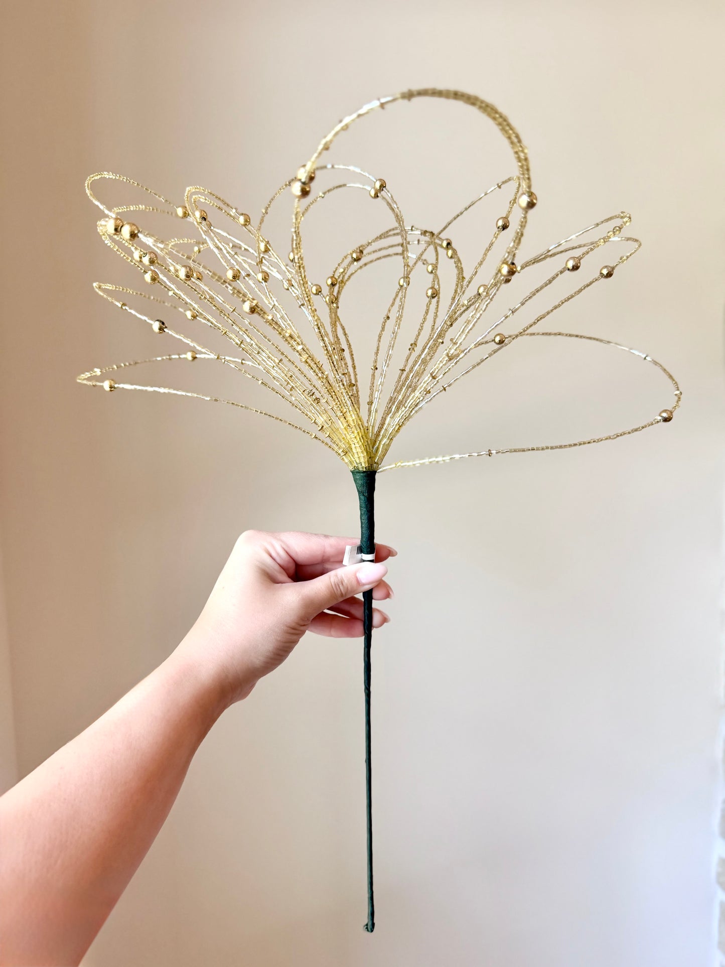 20" BEADED JEWEL FLOWER BURST STEM