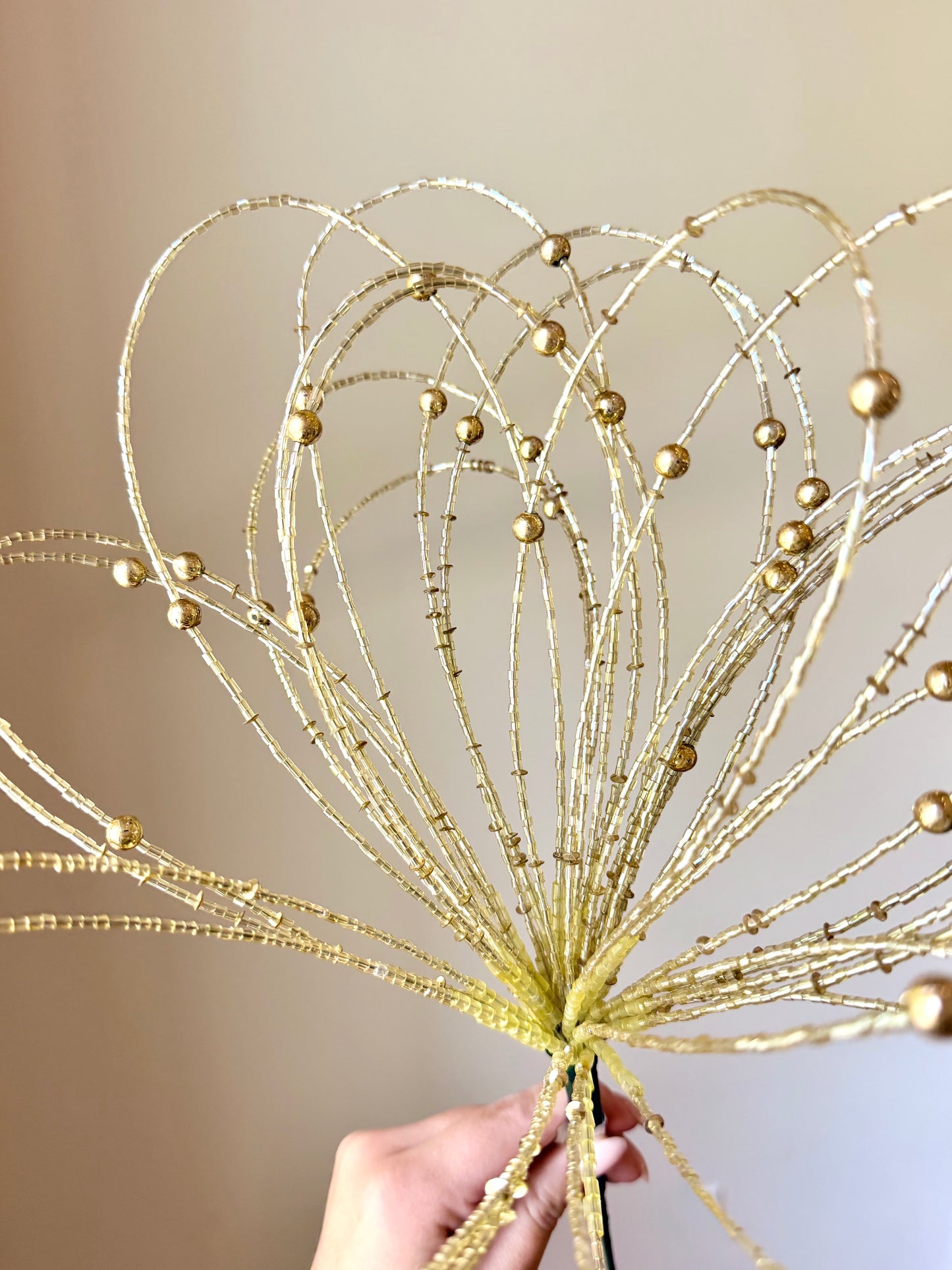 20" BEADED JEWEL FLOWER BURST STEM