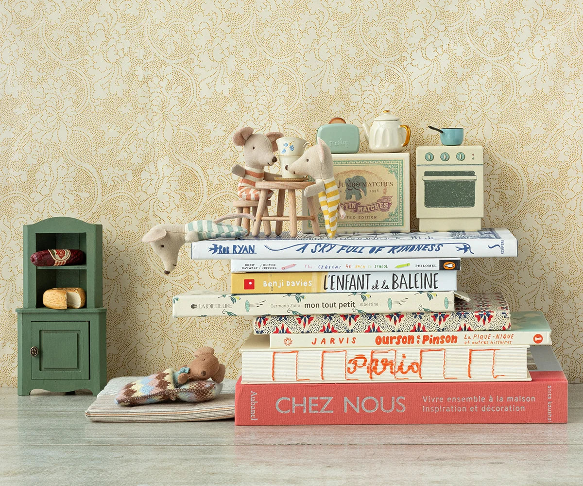 Maileg - Corner cabinet, Mouse - Dark green