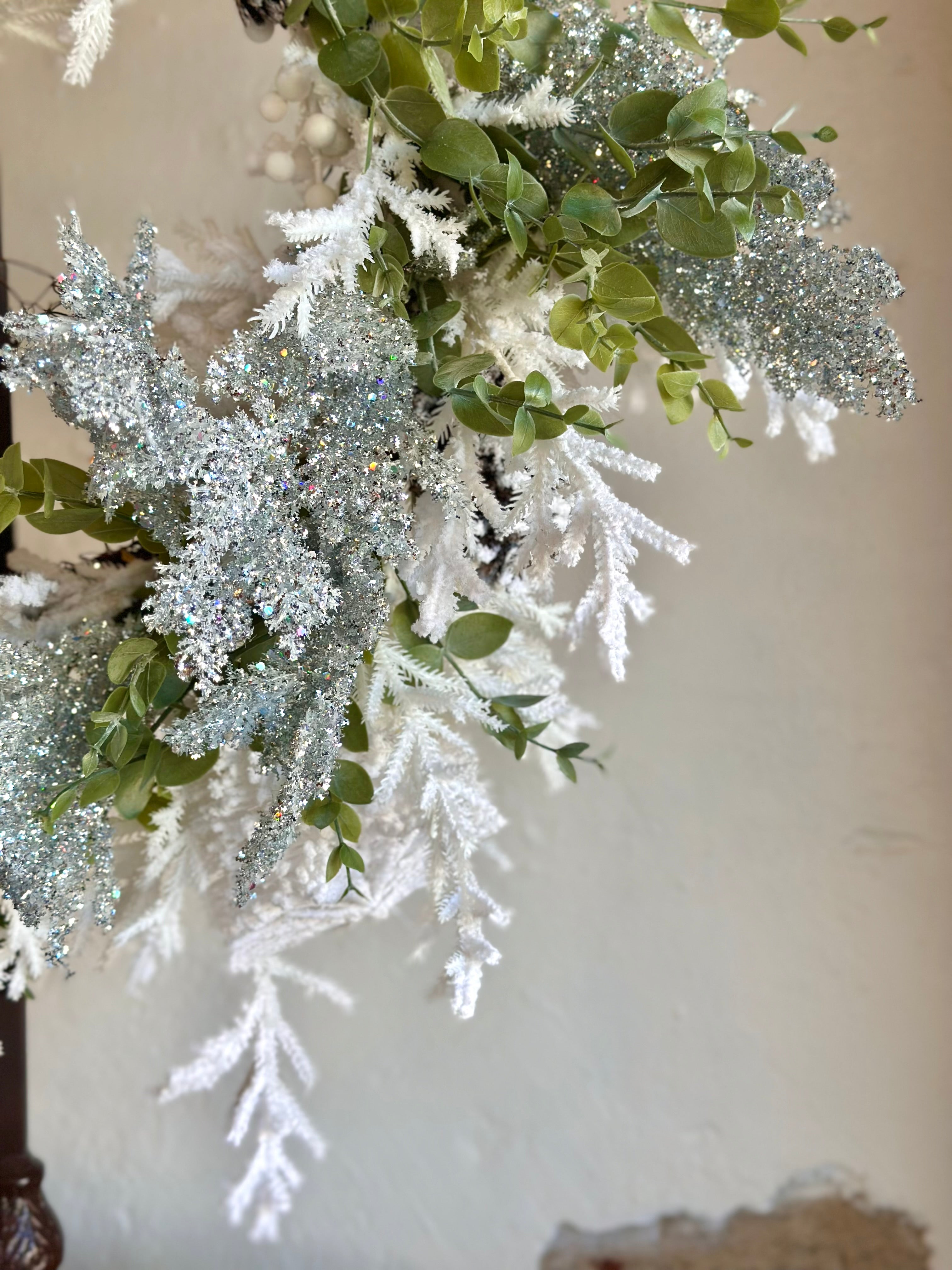 Snowy Pine and Eucalyptus