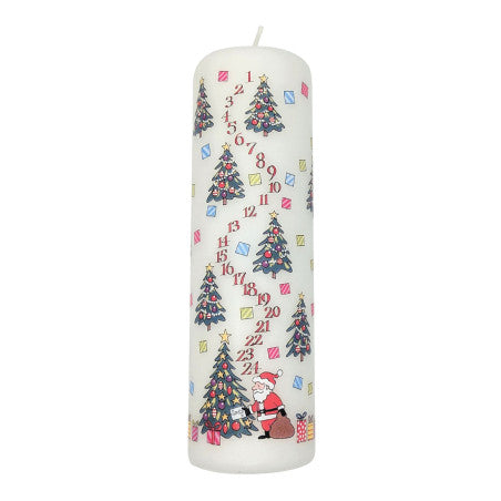 CHRISTMAS TREES ADVENT LARGE PILLAR CANDLE