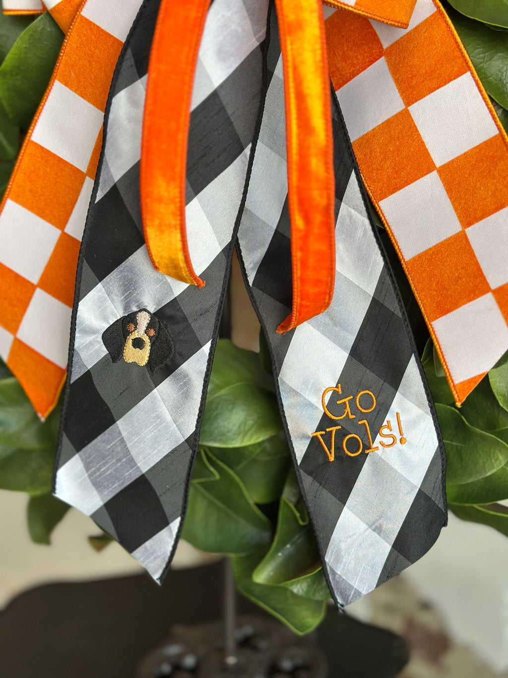 Smokey/Go Vols! Embroidered Bow