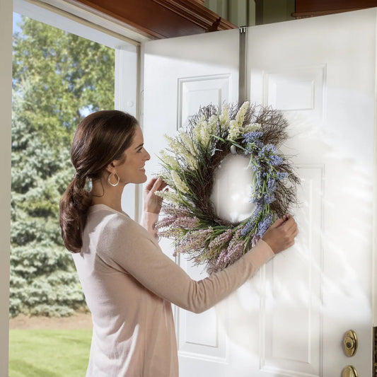 Adapt Adjustable Length Wreath Hanger- Brushed Nickel