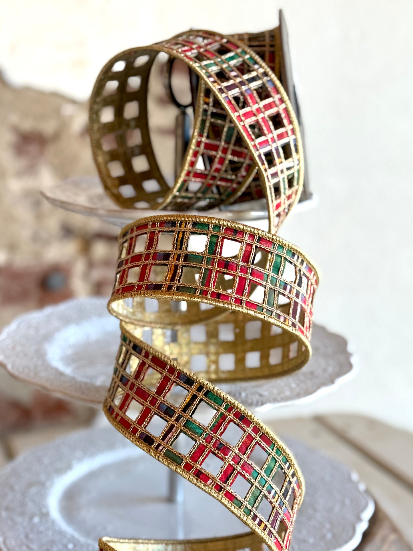 2” Multi Color Window Plaid Ribbon