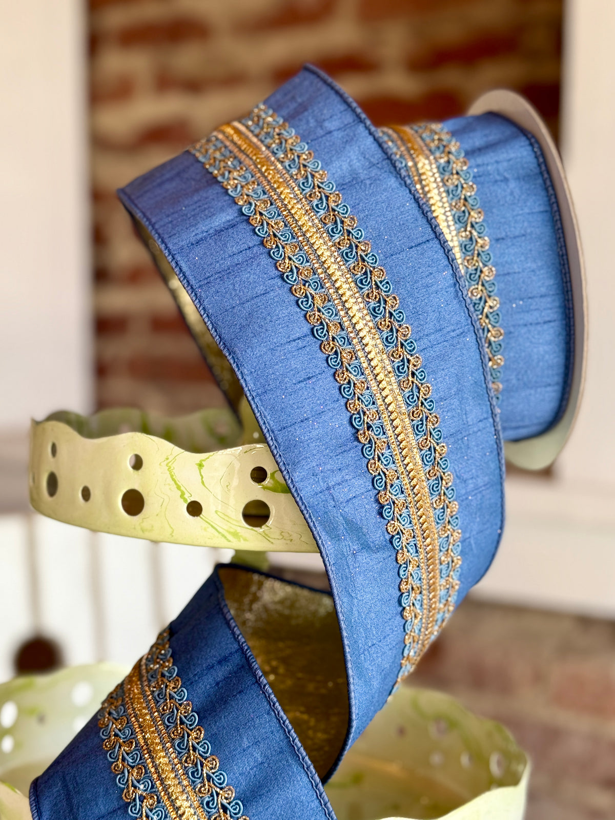 4” Regal Frills - Steel Blue, SOLD BY THE YARD