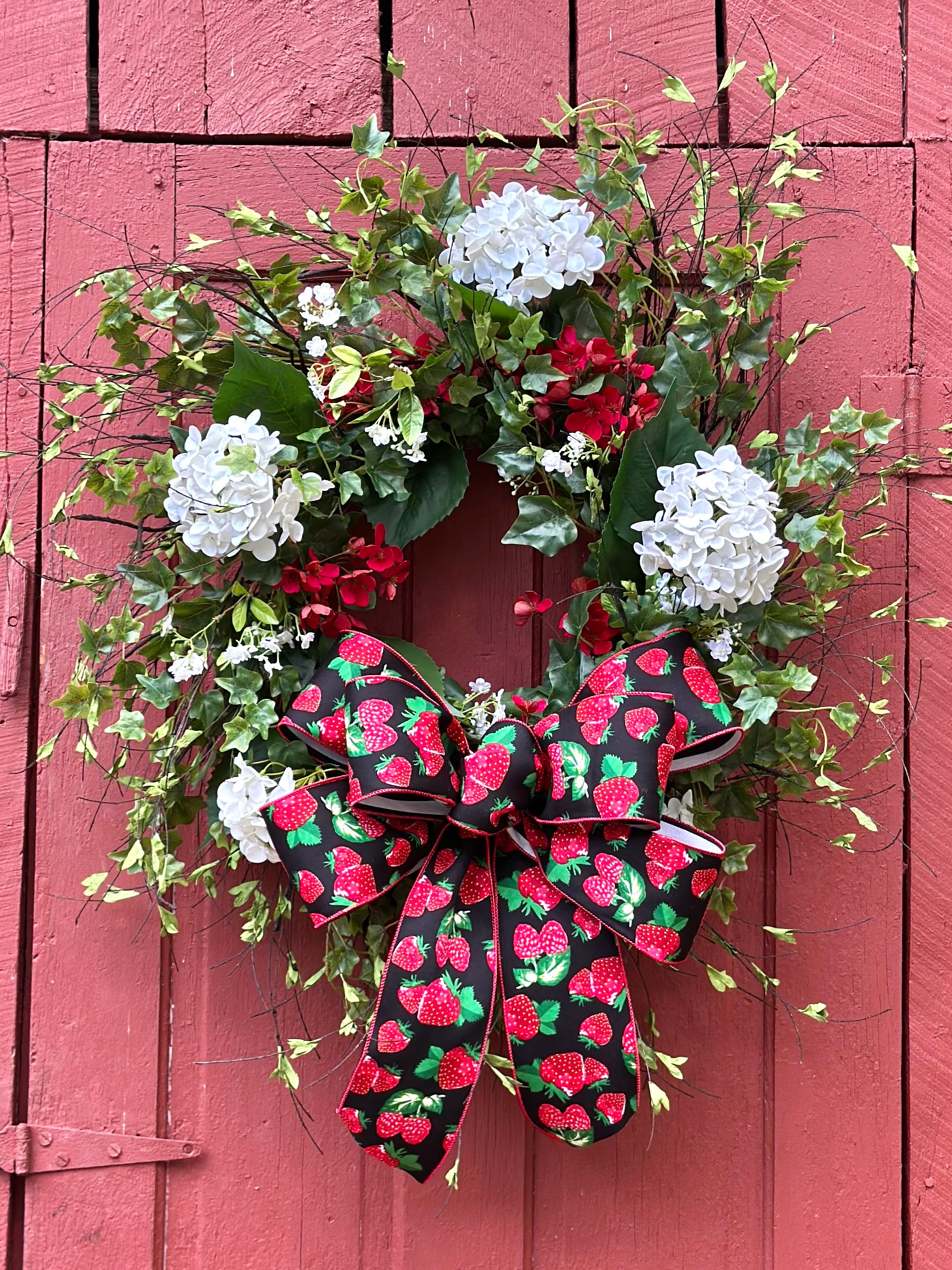 White & Red Wreath