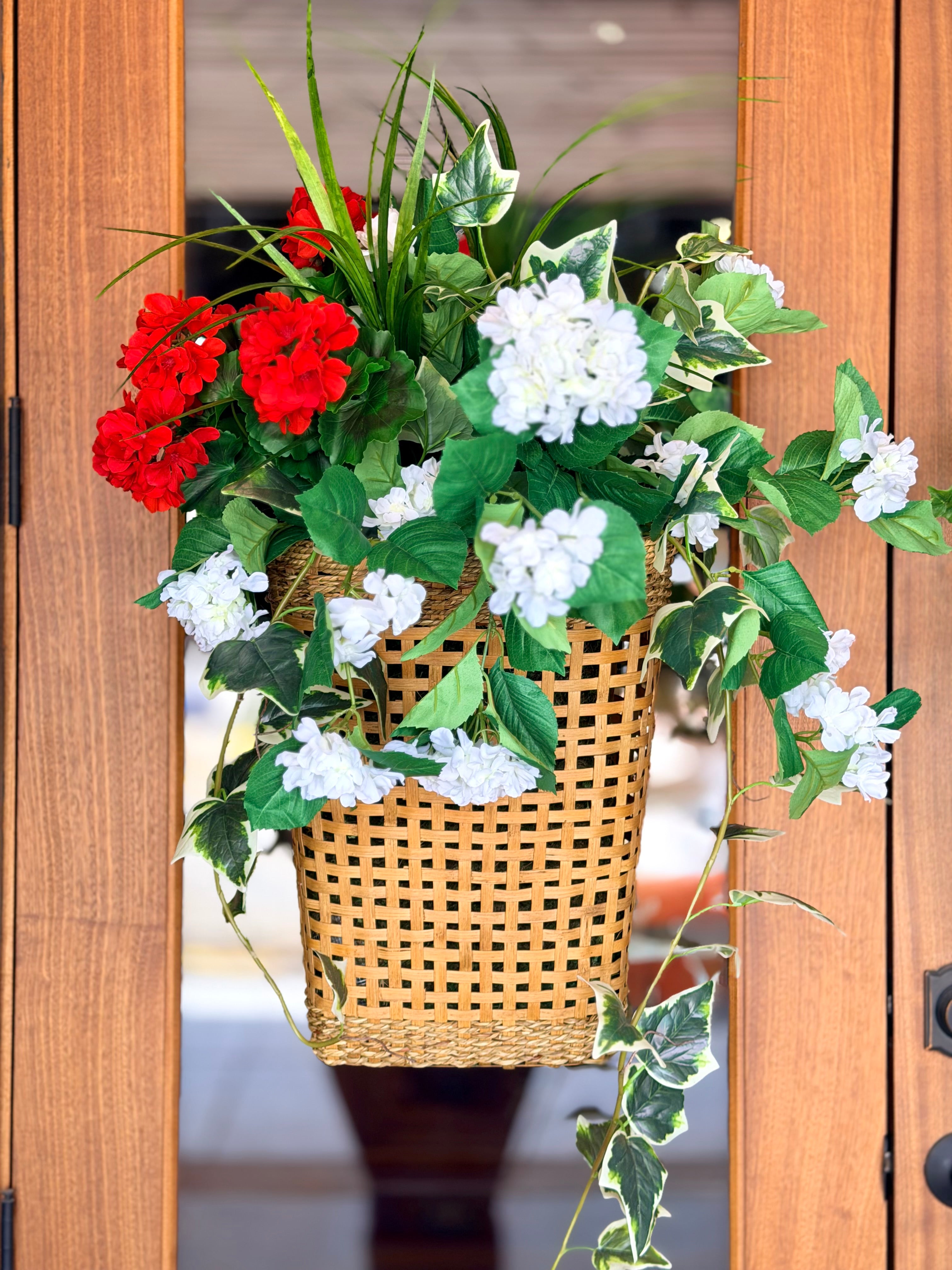 Geraniums Hanging Basket