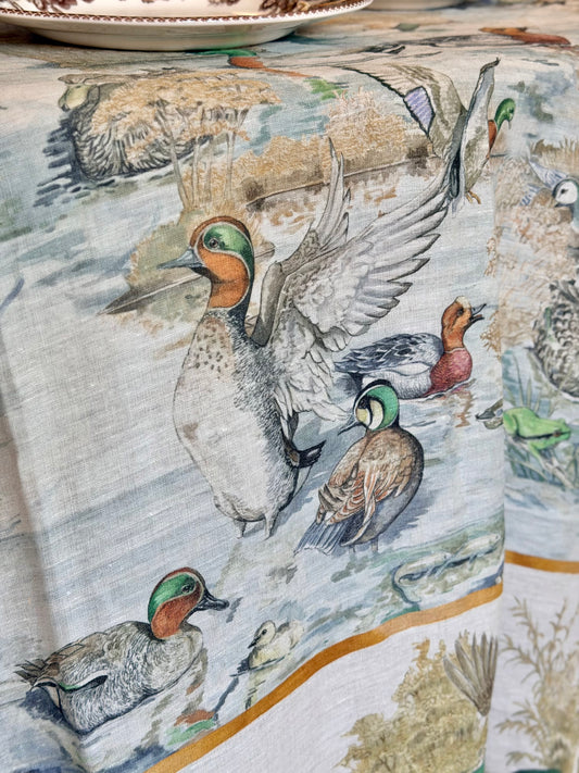 Italian Linen Mallard Design 110 x 70