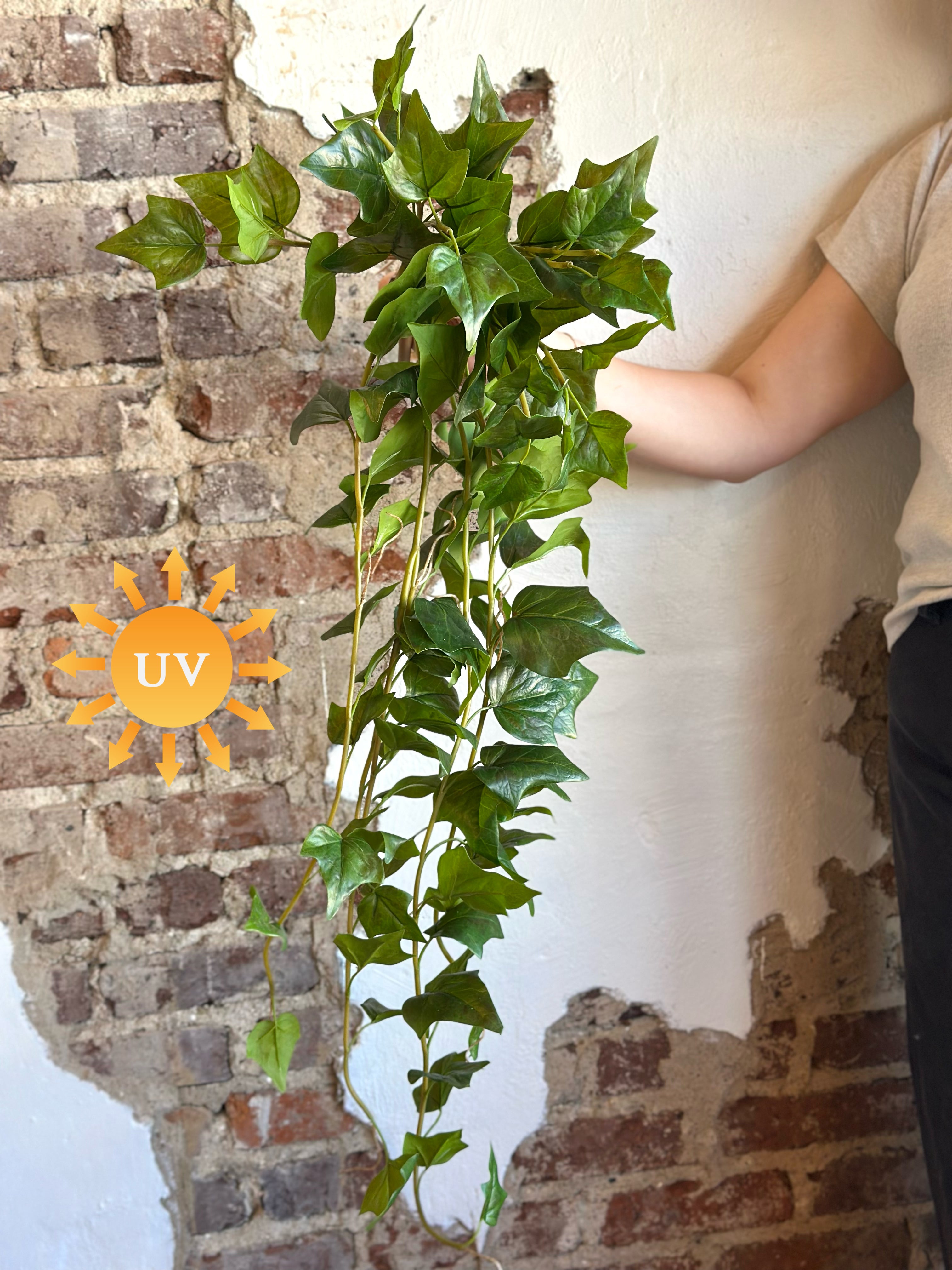 42" UV Natural Touch Garden Ivy Hanging Bush