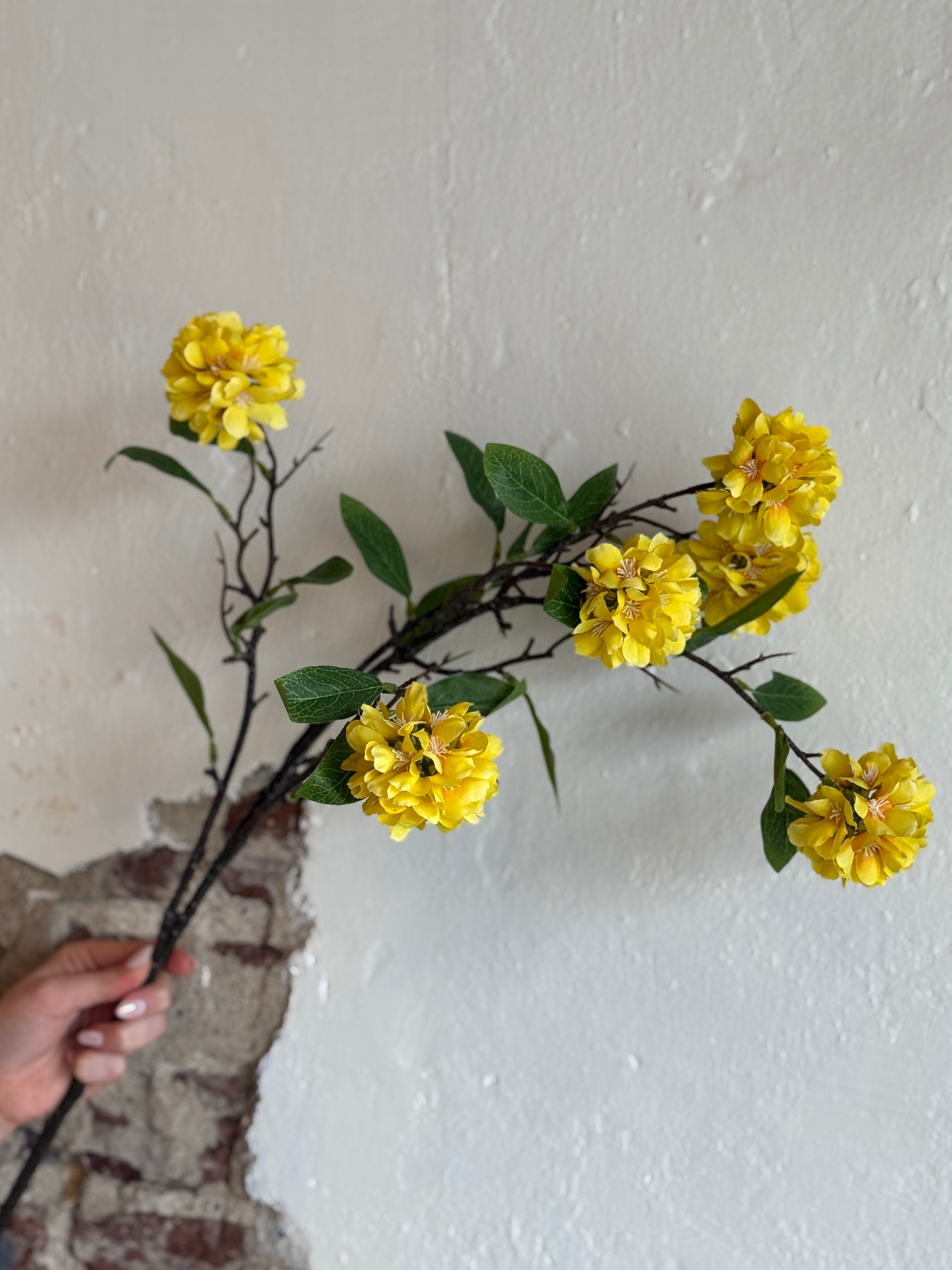 34" Yellow Kerria Spray