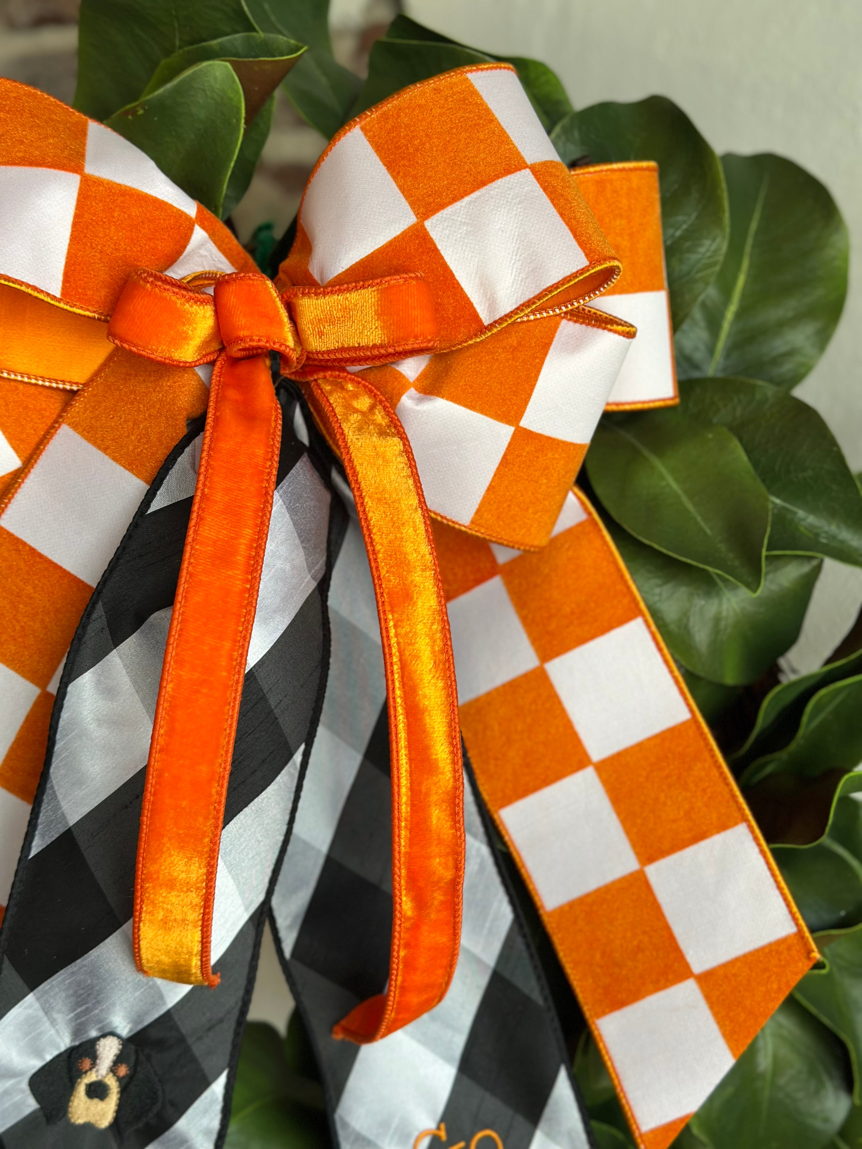 Smokey/Go Vols! Embroidered Bow