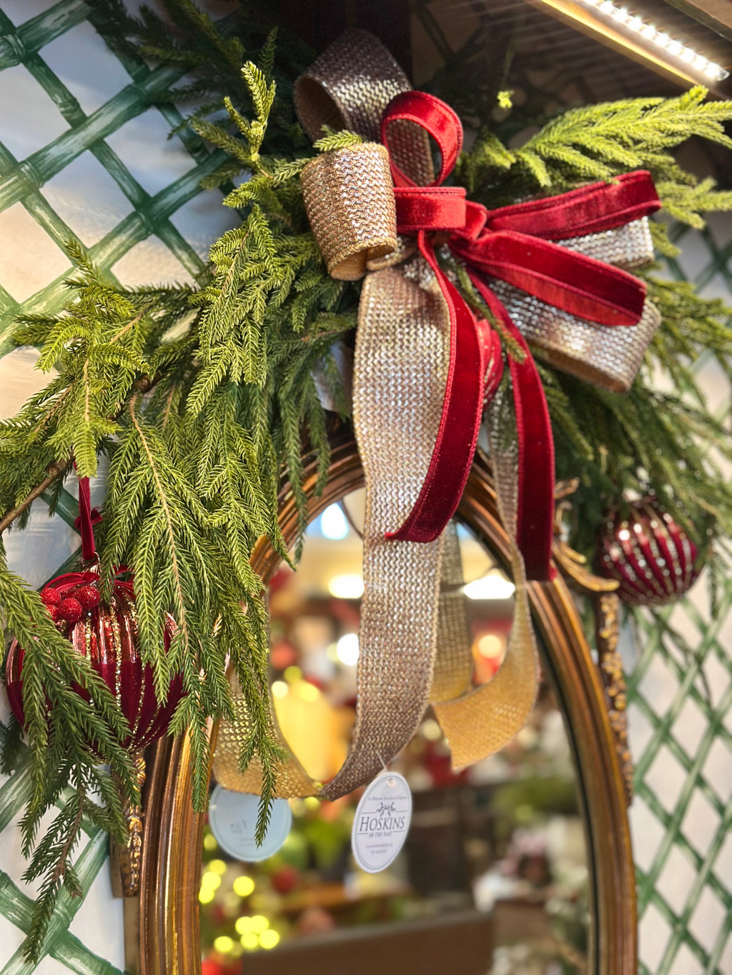 Burgundy & Champagne Swag