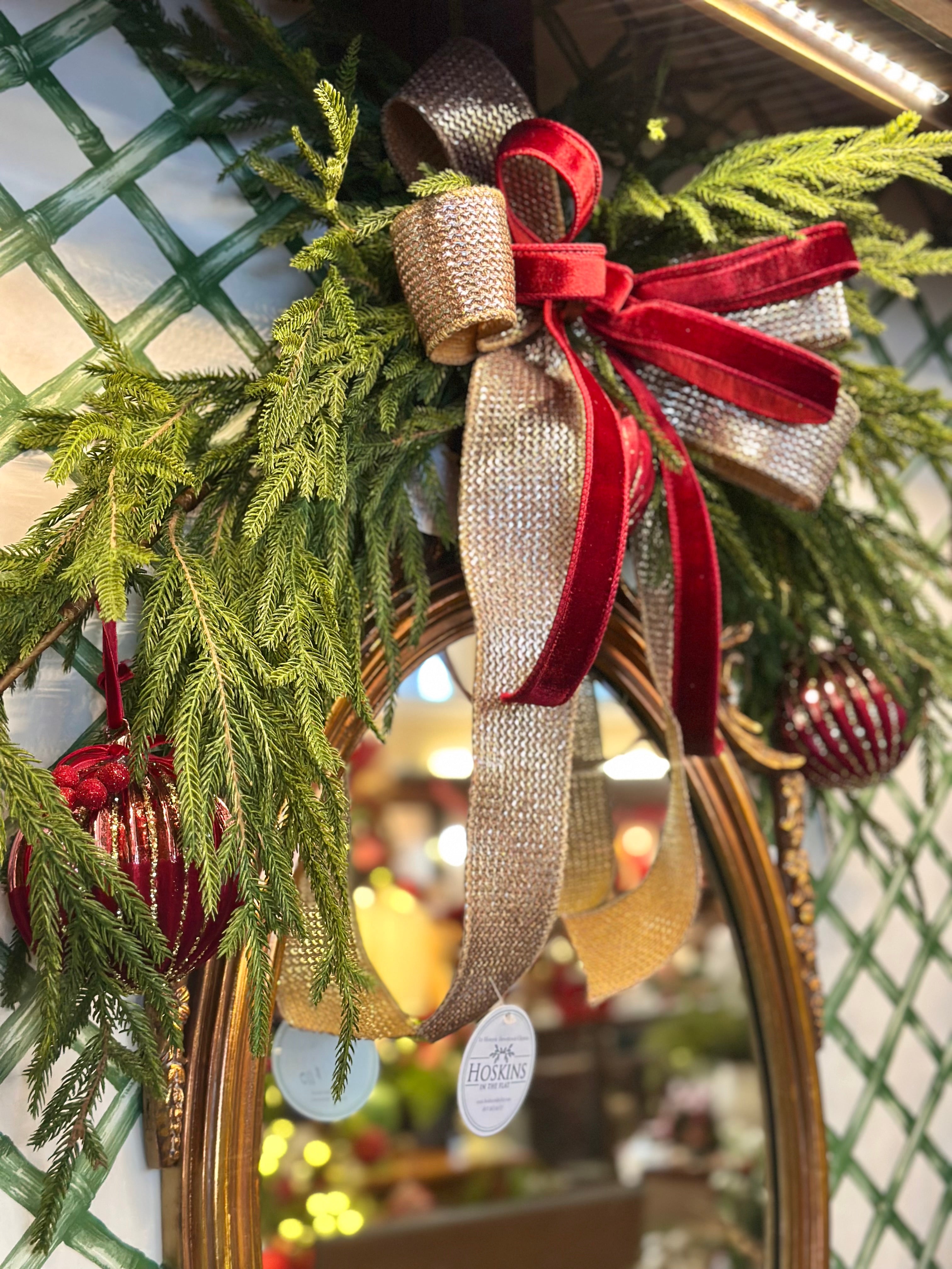 Burgundy & Champagne Swag