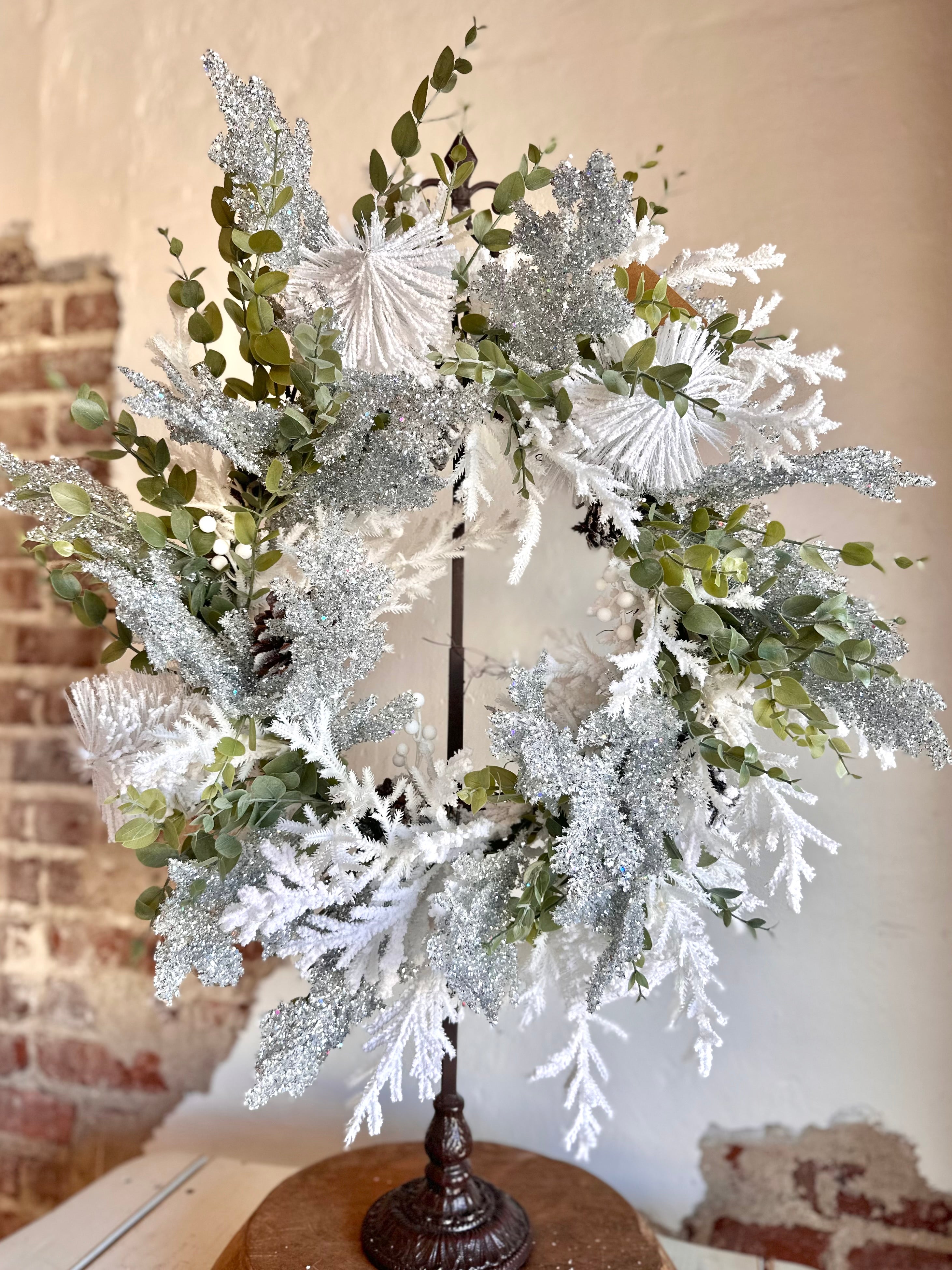 Snowy Pine and Eucalyptus