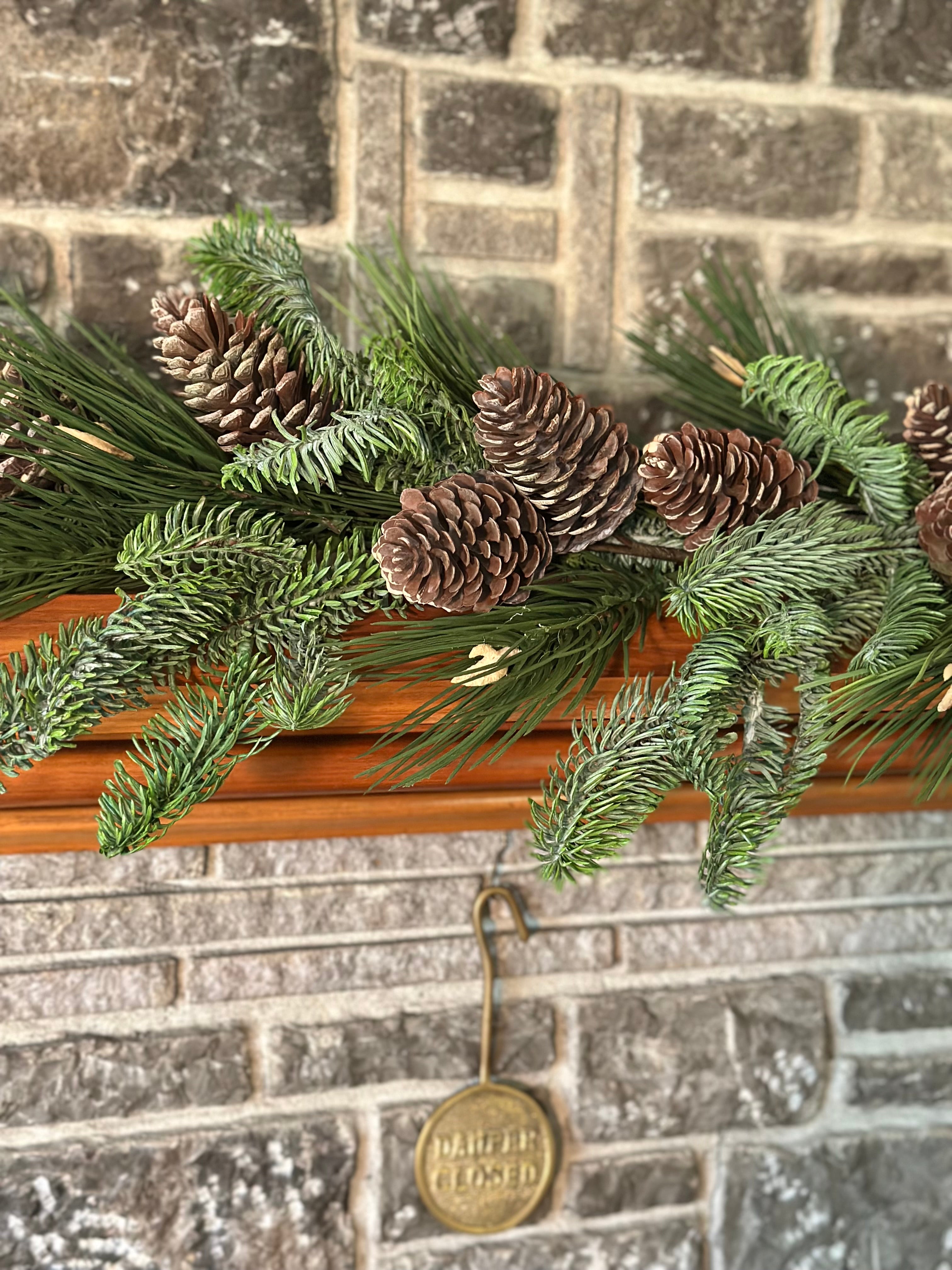 48" UV NORTHERN ROCKIES PINECONE GARLAND