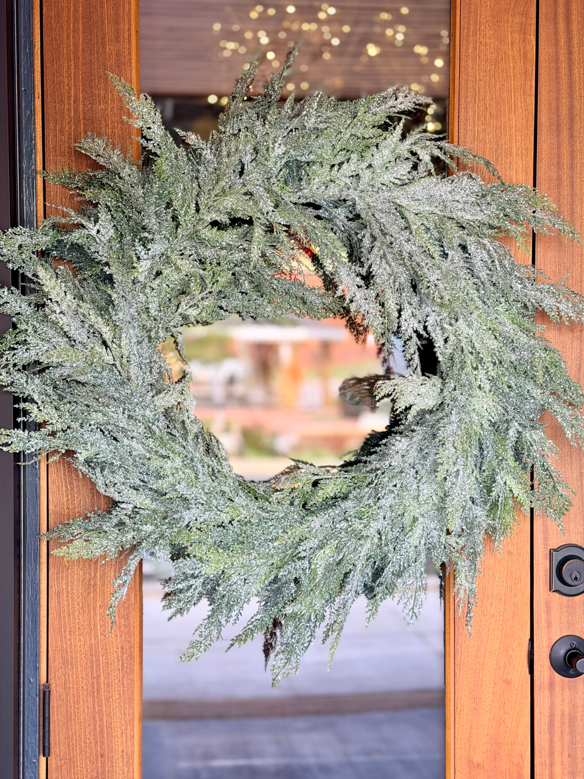36" ICED CEDAR WREATH