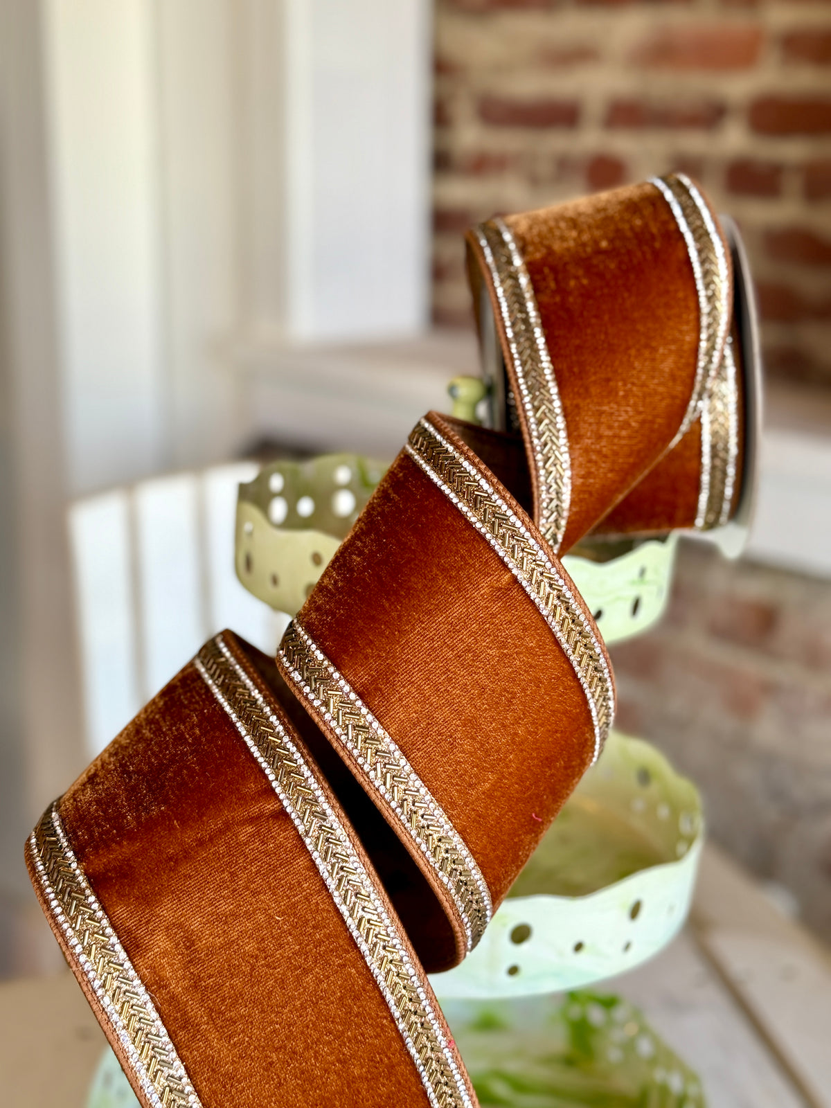 4” Baguettes Ribbon - Pecan, SOLD BY THE YARD