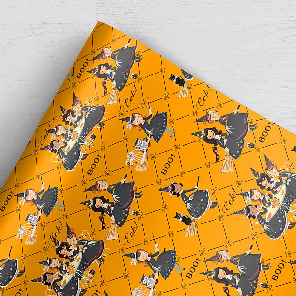 Halloween Witches Gift Wrap Sheets