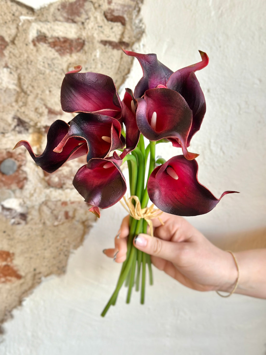 Real Touch Mini Calla Lily Bundle- Eggplant