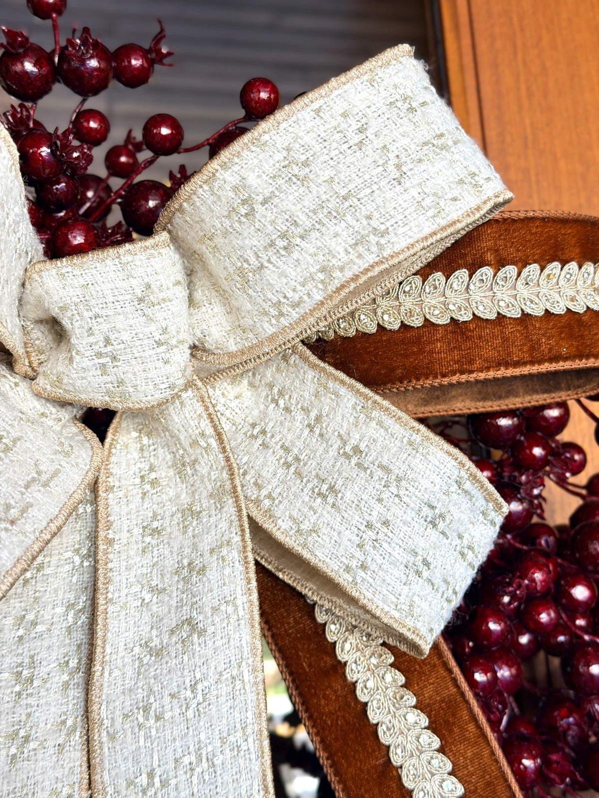 Diamonds & Tweed Bow