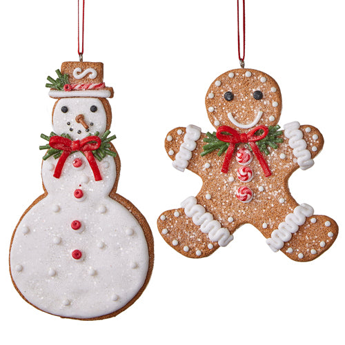 5" SNOWMAN & GINGERBREAD ORNAMENT