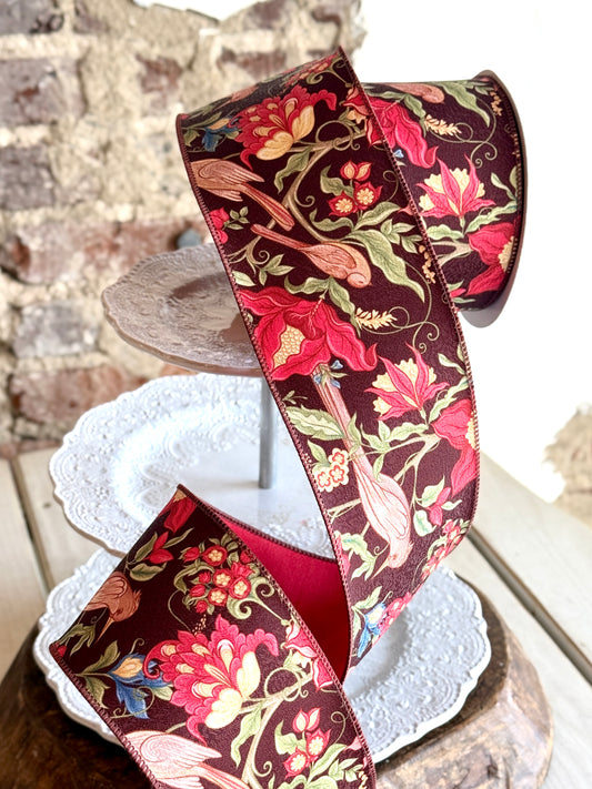 4" Multi Canterbury Jacquard Ribbon - Sold by the yard
