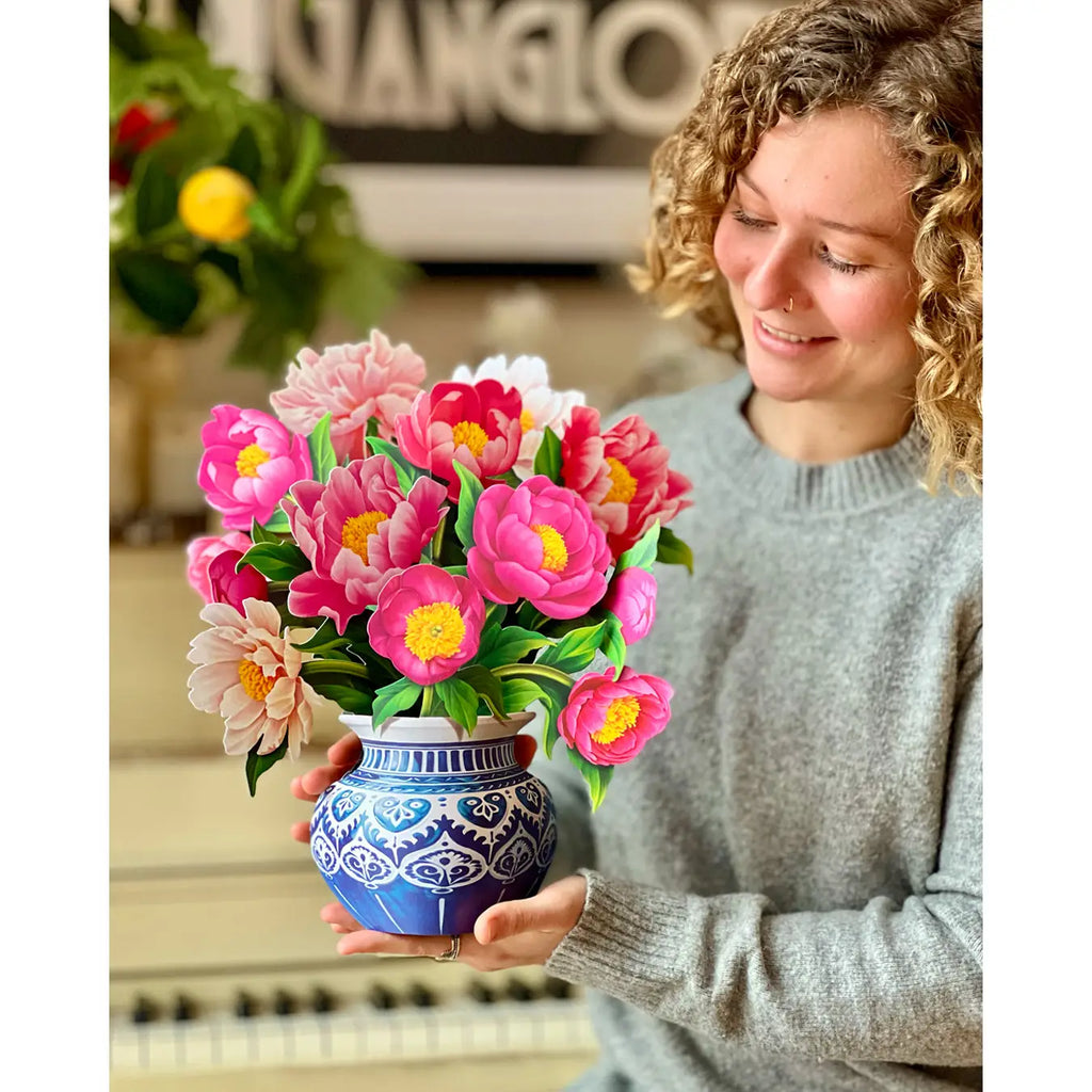 FreshCut Paper Pop-up Greeting Card Peony Paradise