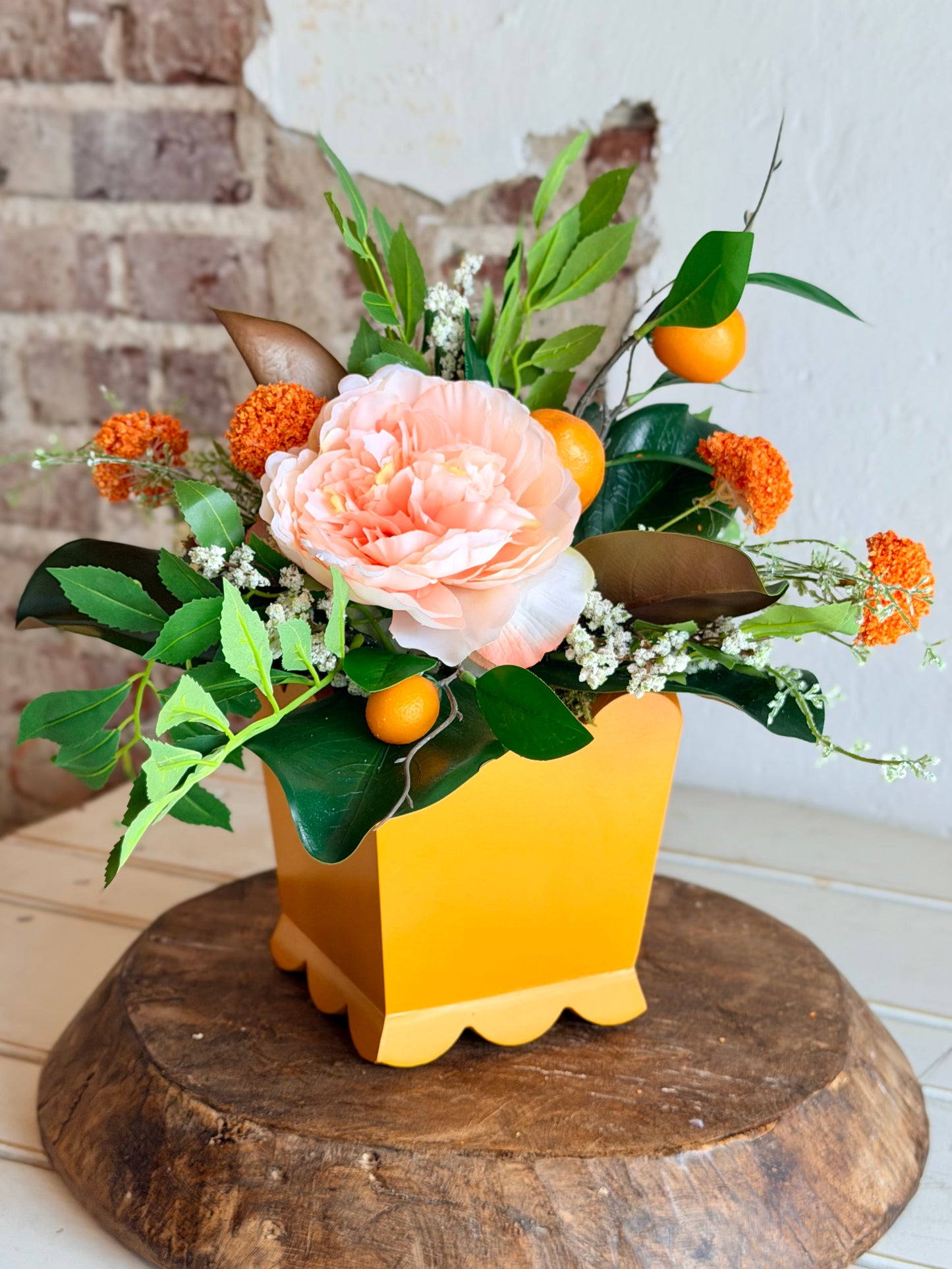 Orange and Peony Arrangement ~ Medium