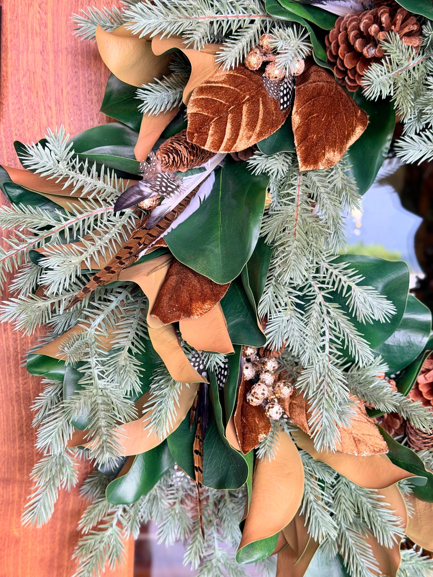 Deluxe Bronze Magnolia Wreath