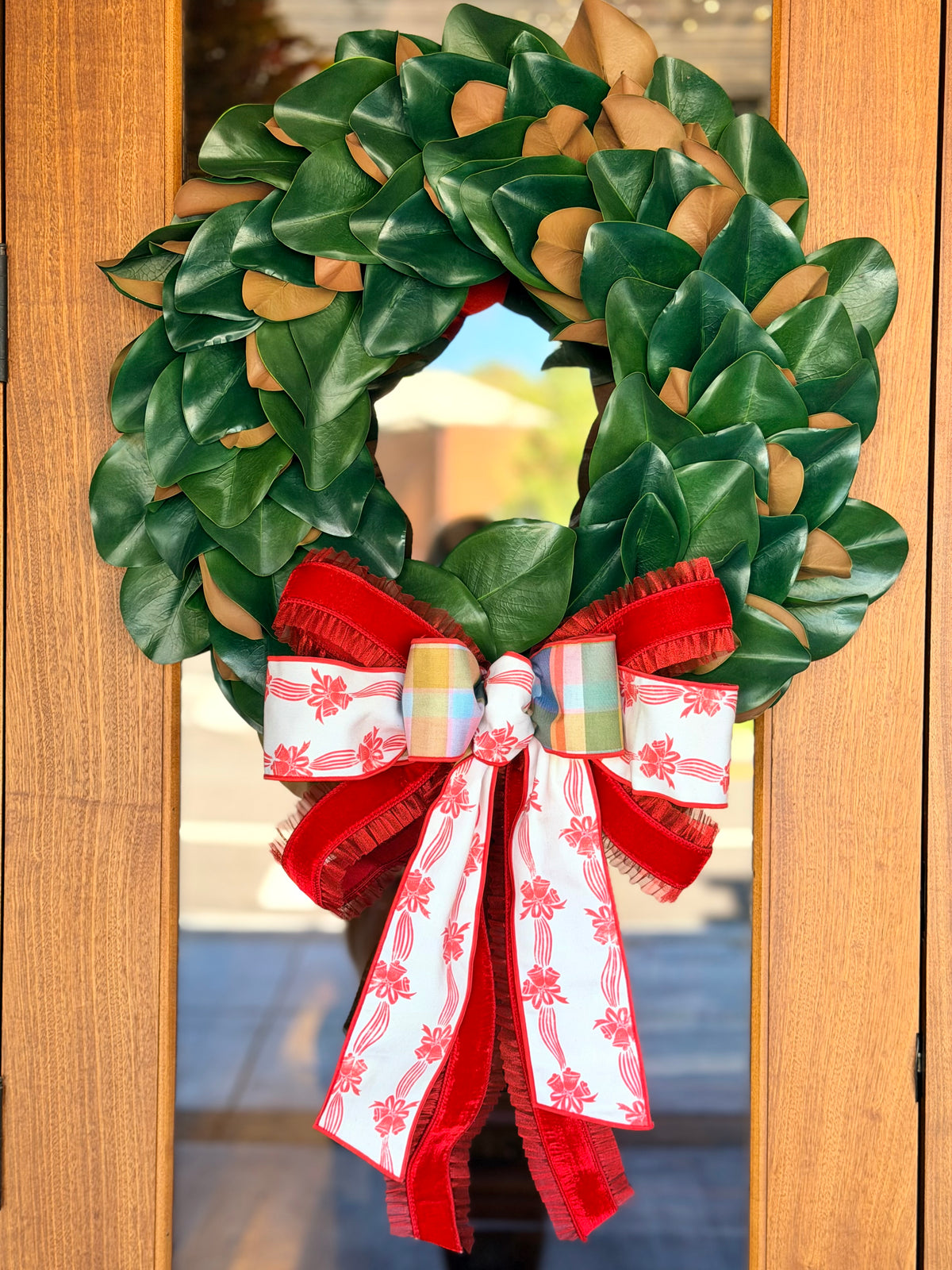 Deck the Halls & Red Ruffles Bow
