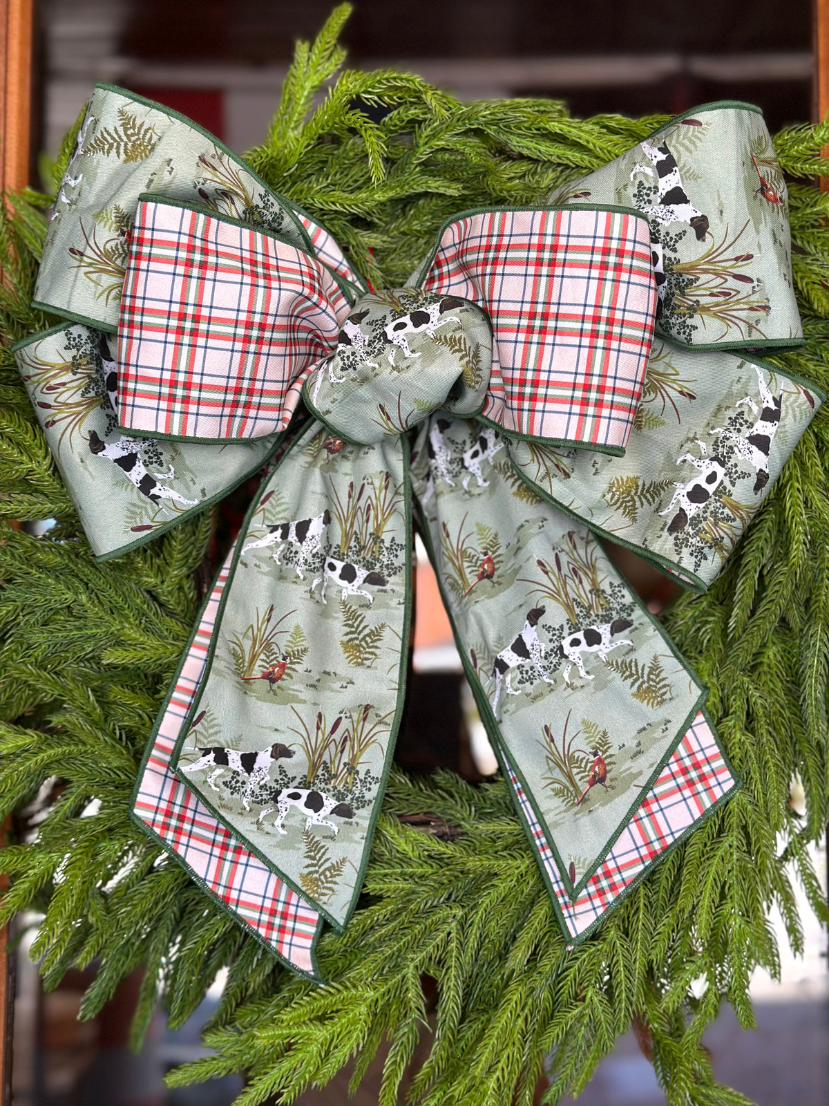On the Hunt with Plaid Back Ribbon