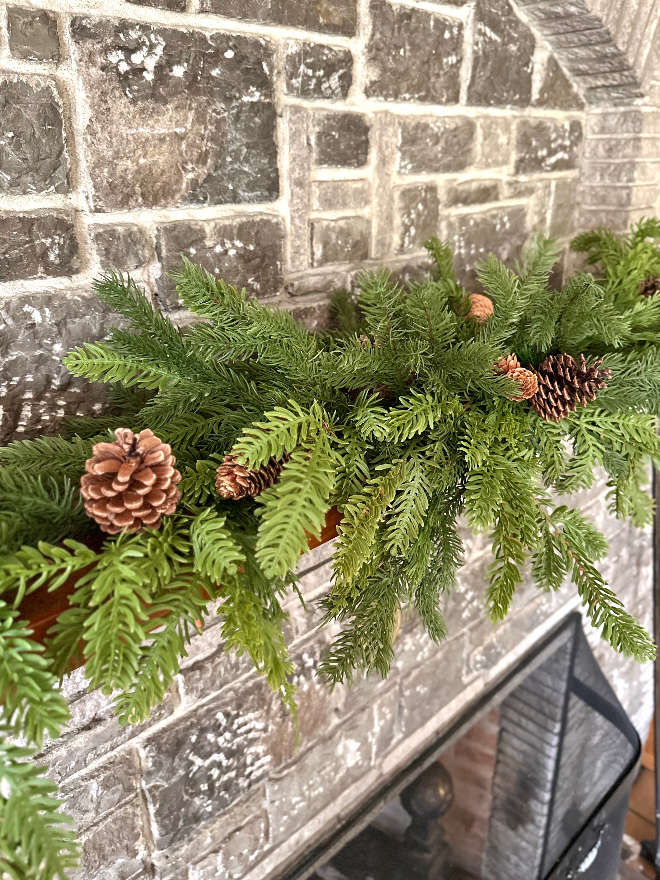 60" NOBLE CEDAR WITH PINECONE SWAG GARLAND