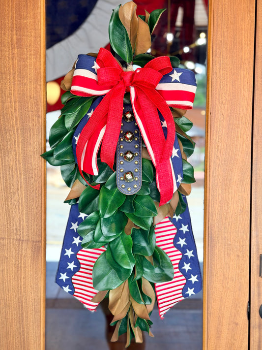 Navy Blue Leather Bell ~ Americana Swag