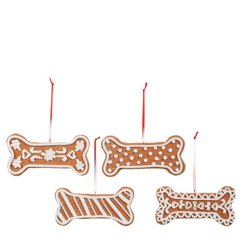5" GINGERBREAD DOG BONE ORNAMENT