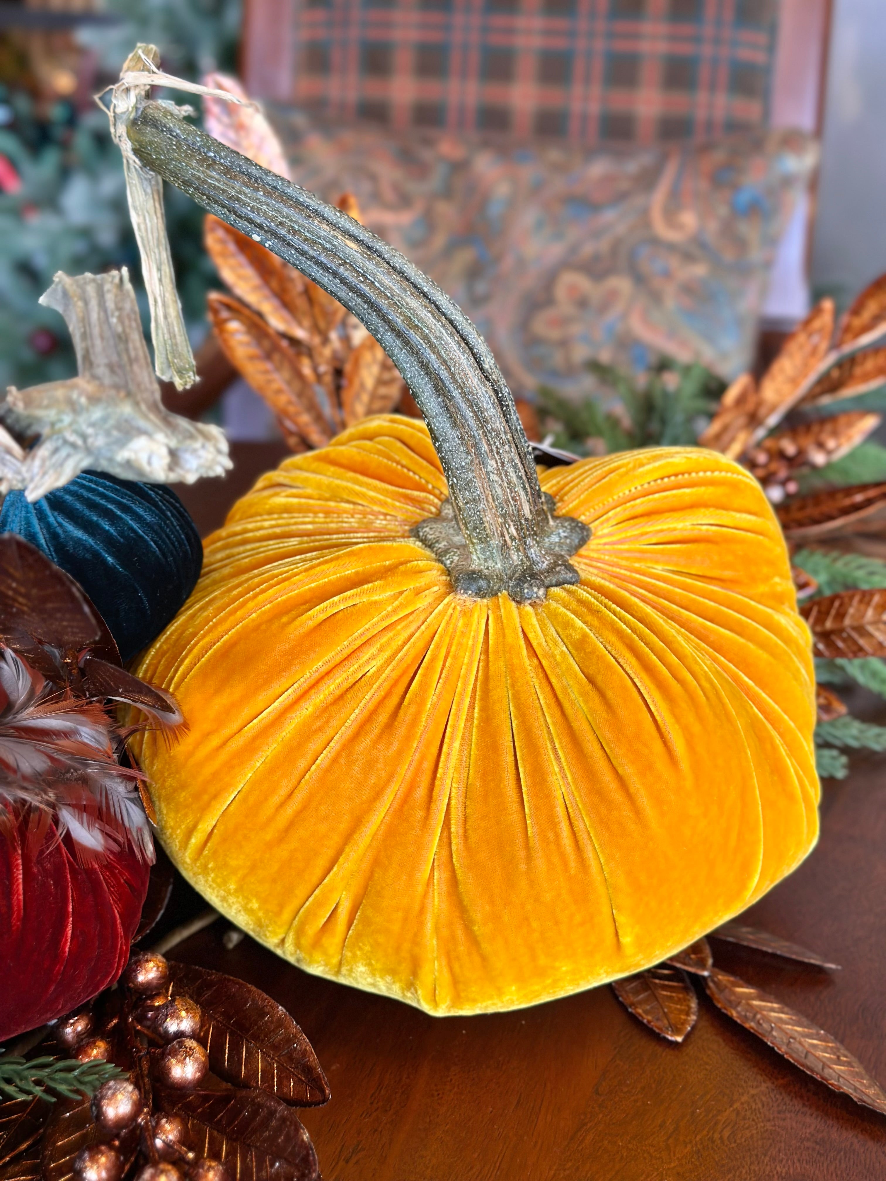 10” Silk Velvet Hot Skwash Pumpkin