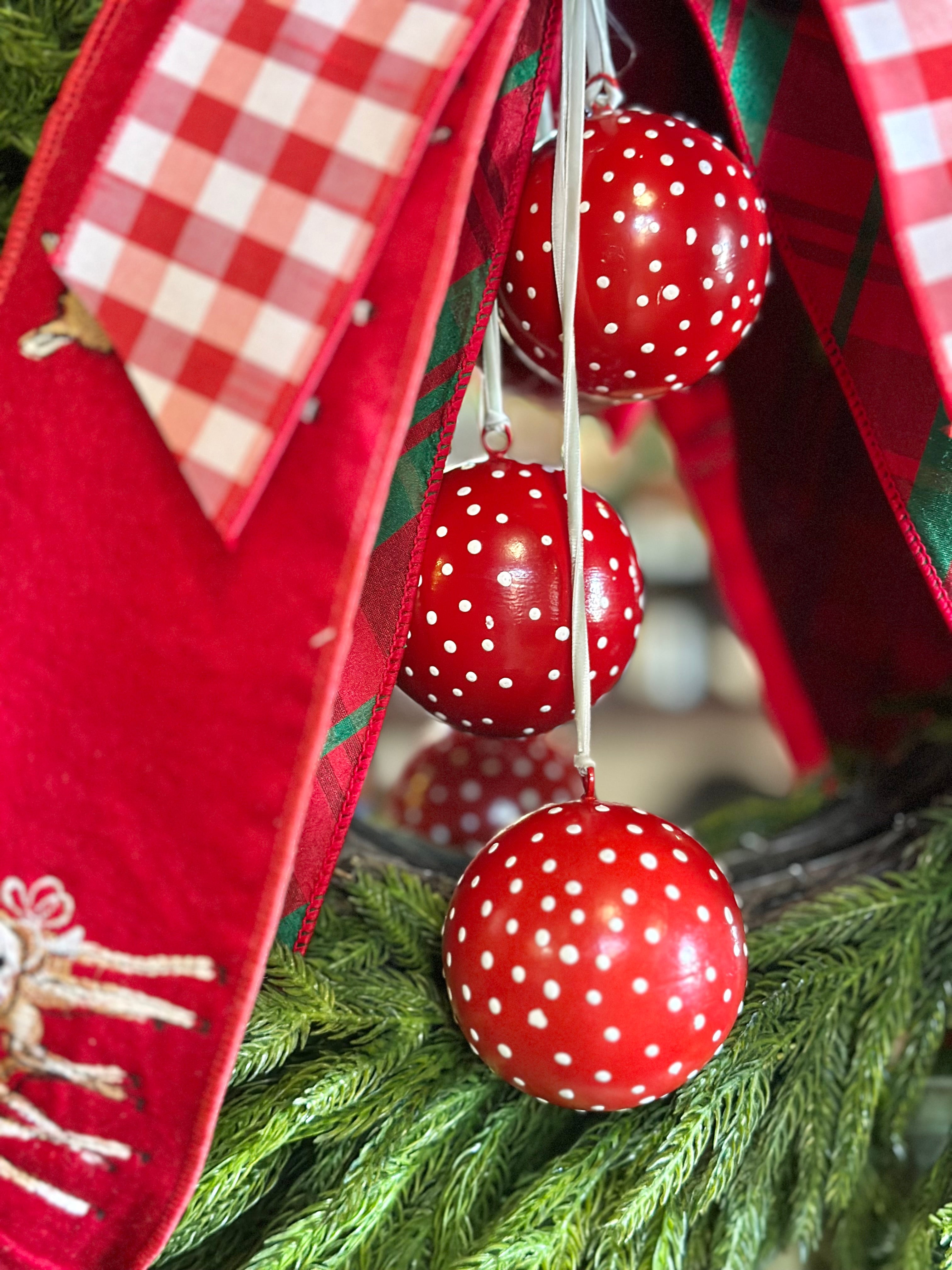 Doe and Plaid Norfolk Pine Wreath