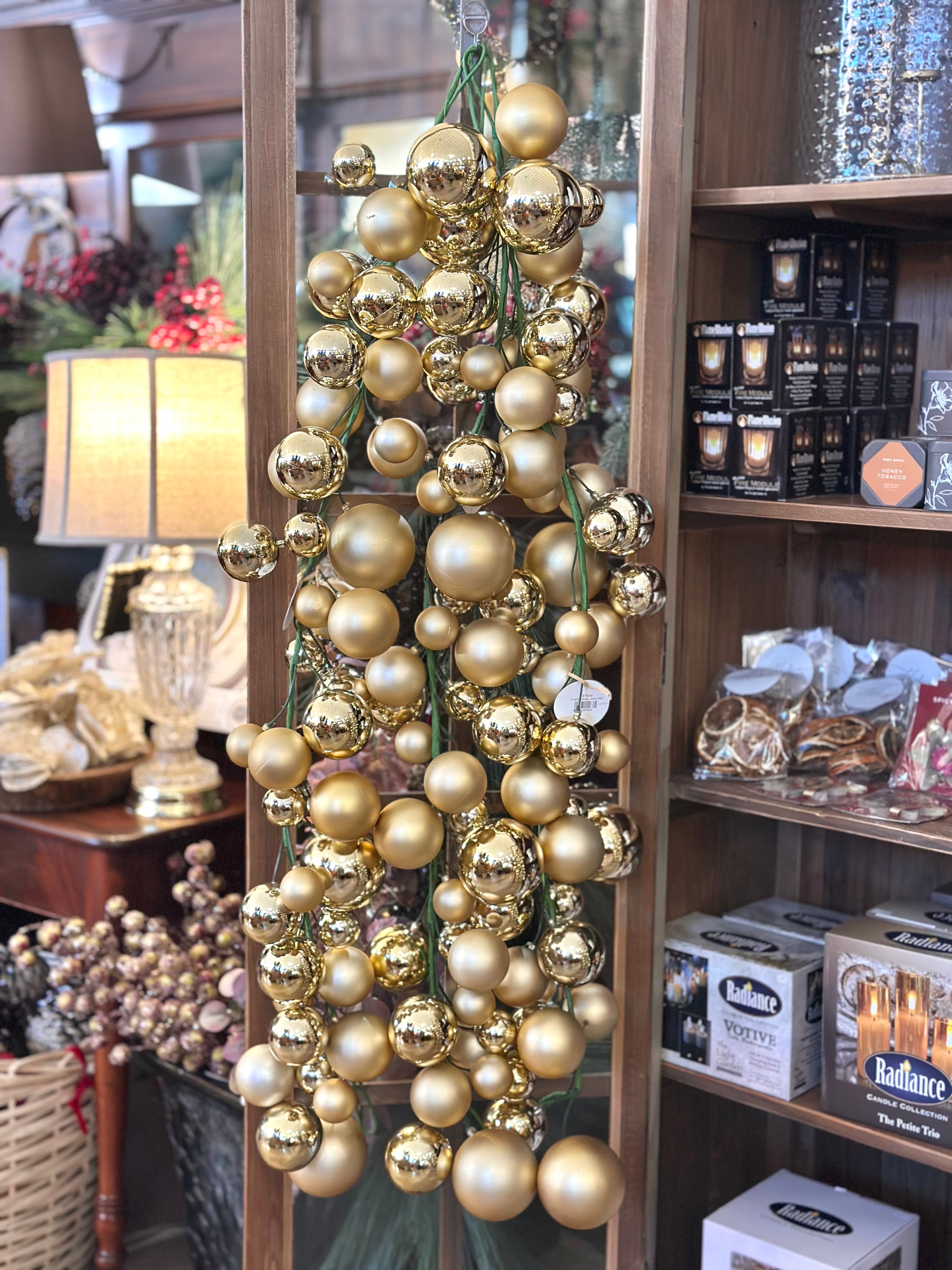 4' GOLD BALL GARLAND
