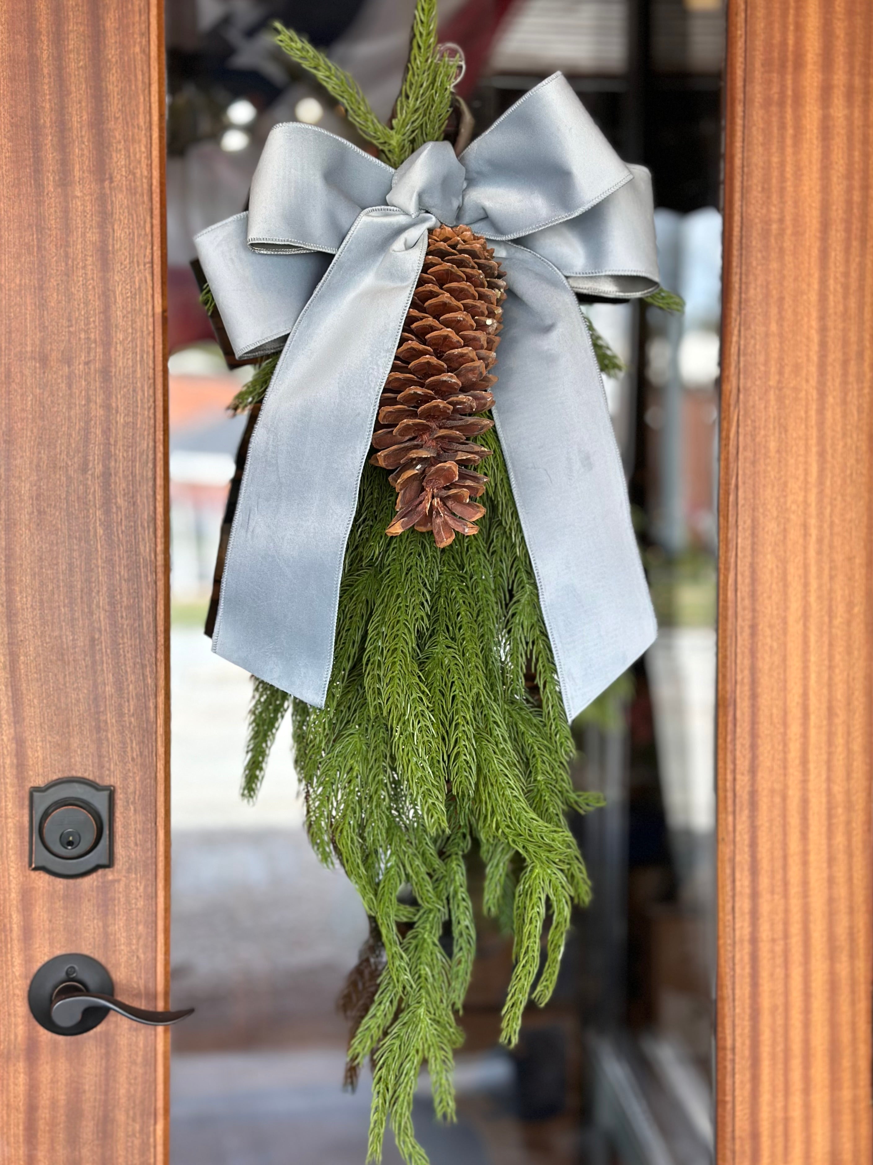 Forest Norfolk Pine with Floppy Velvet Bow (COLOR OPTIONS)