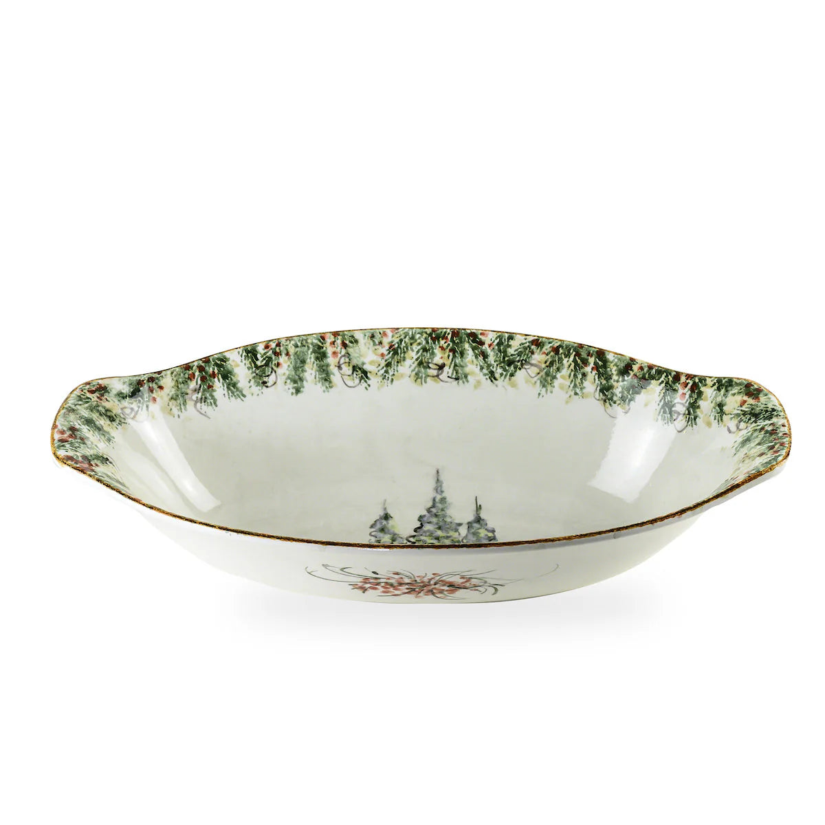Arte Italica - Natale Oval Serving Bowl