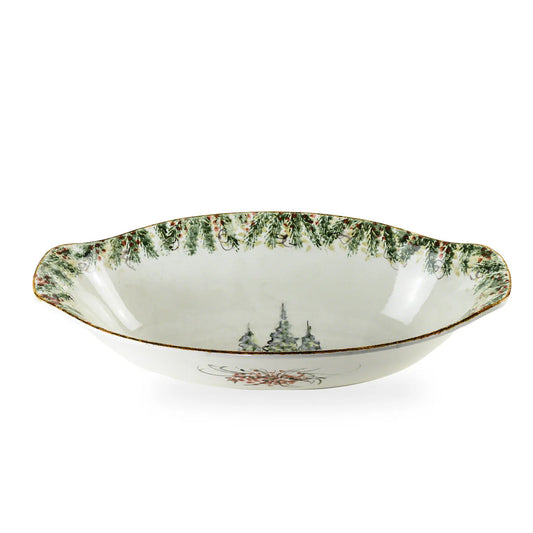 Arte Italica - Natale Oval Serving Bowl