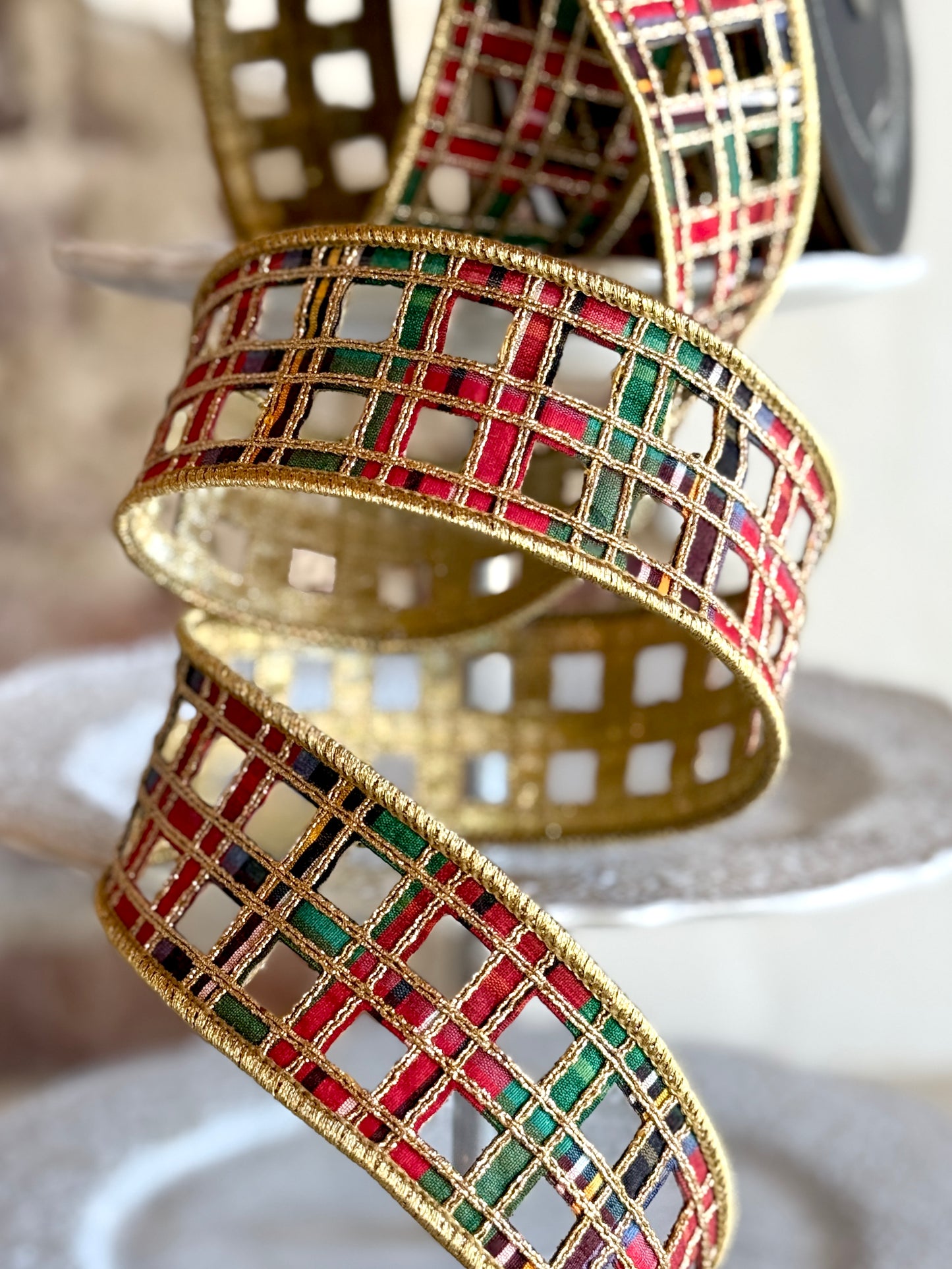 2” Multi Color Window Plaid Ribbon