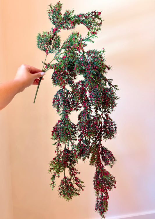 32" Hanging Pepper Berry Branch