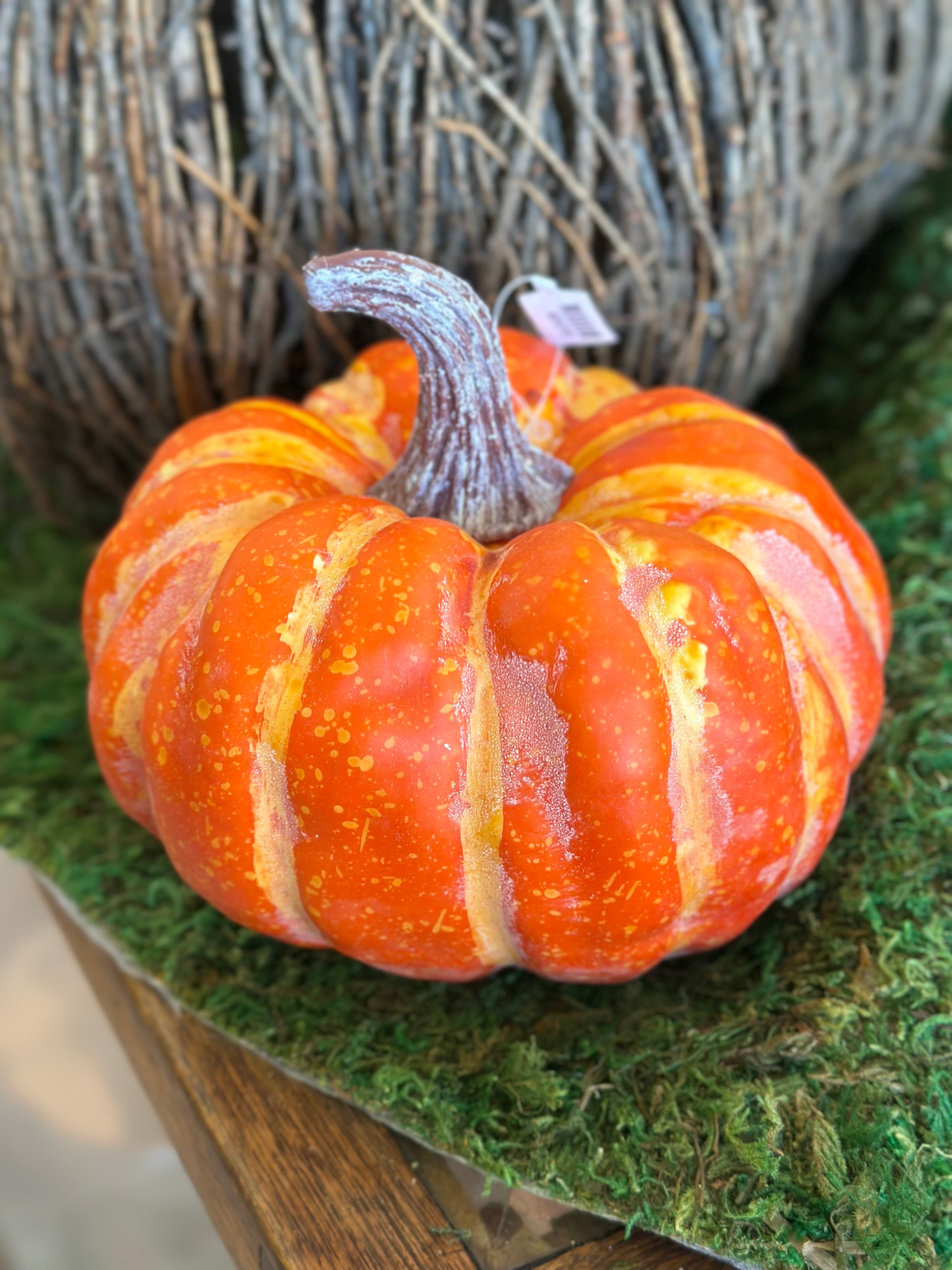 6" Vintage Latex Round Pumpkin