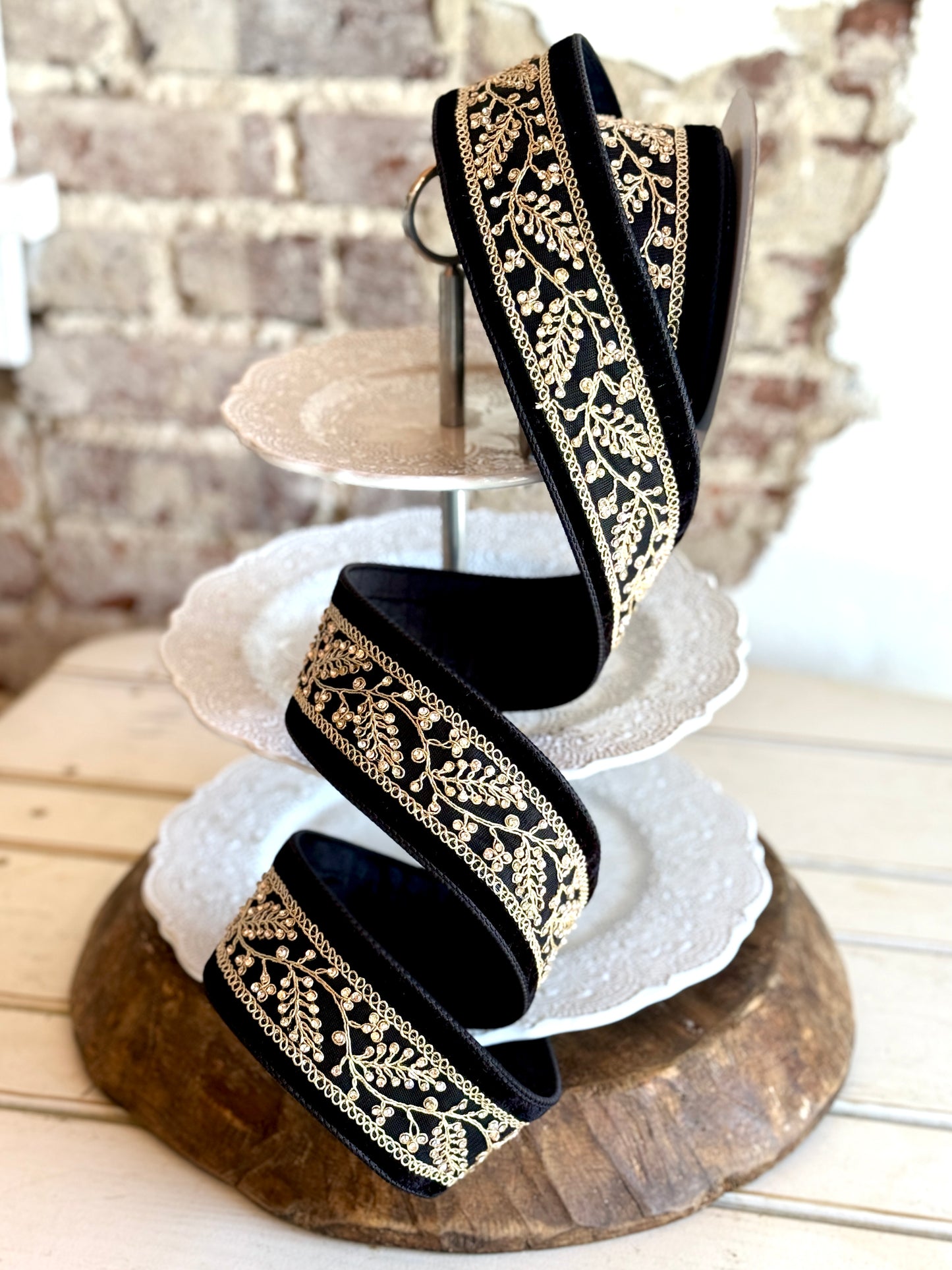 2.5” Black Odette Ribbon