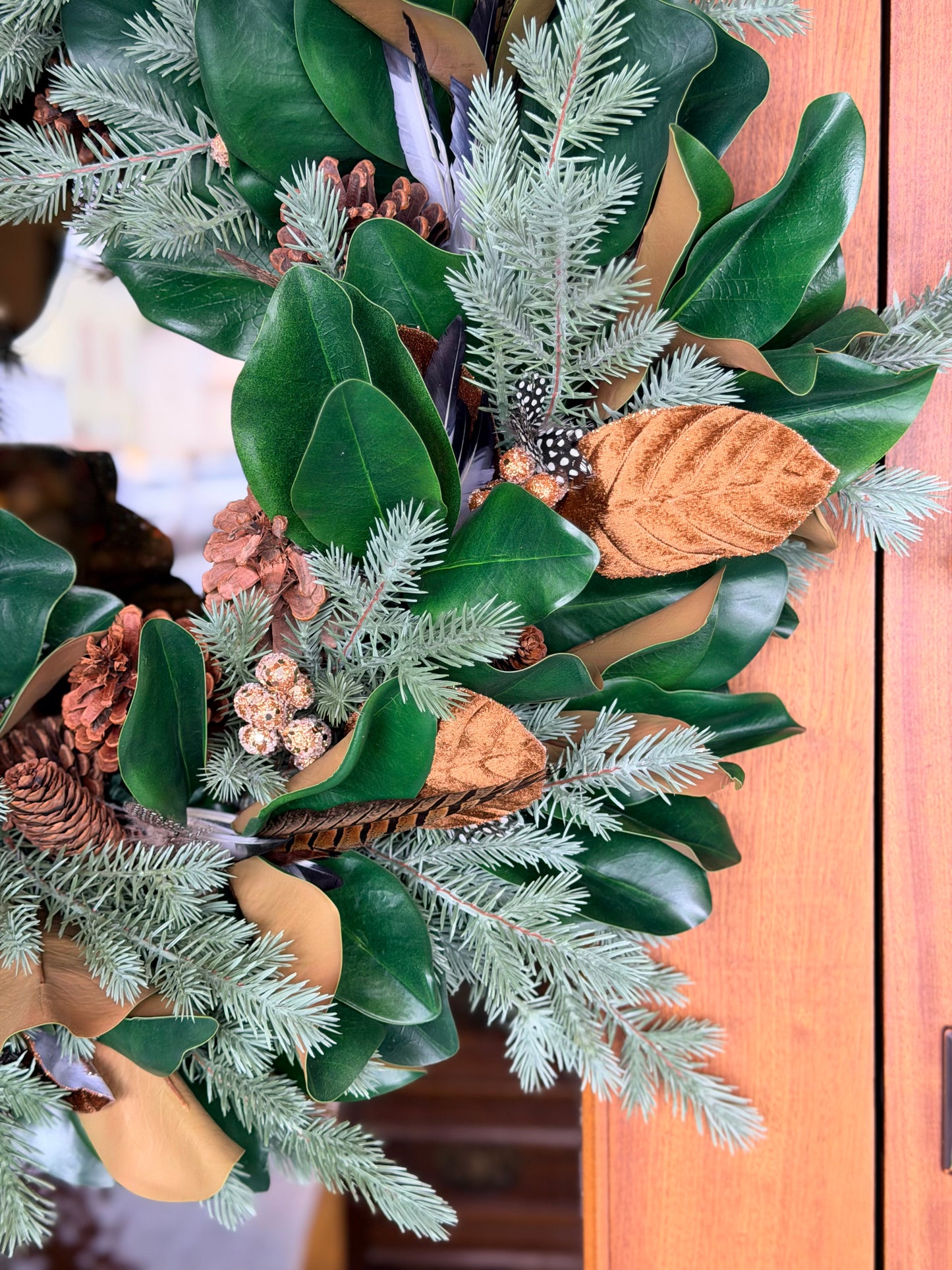 Deluxe Bronze Magnolia Wreath