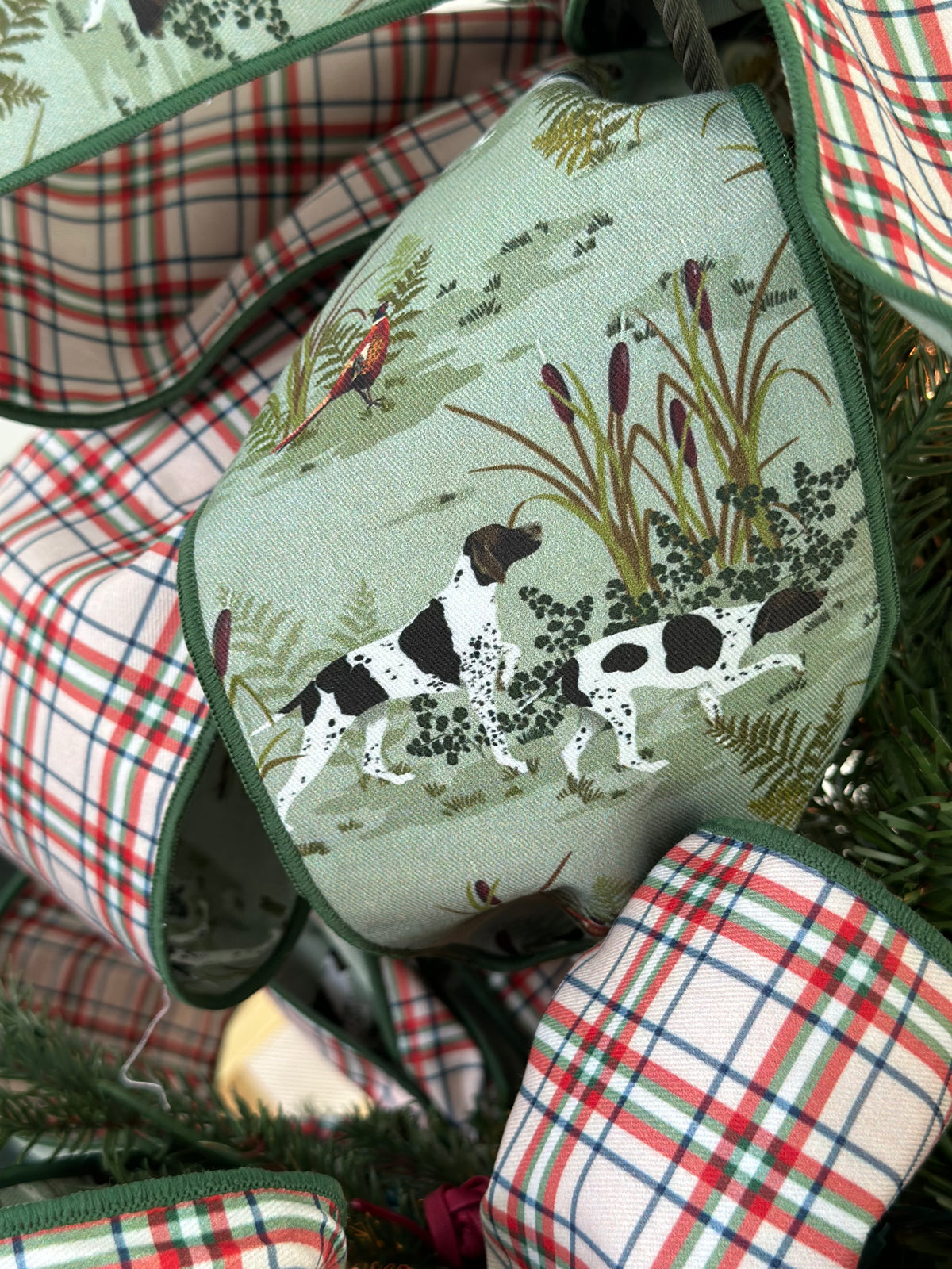 On the Hunt with Plaid Back Ribbon