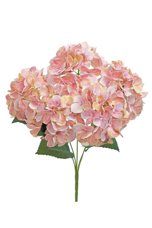 HYDRANGEA BUSH, 19.5" DUSTY ROSE