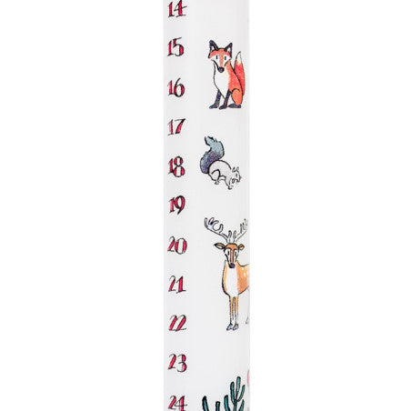WINTER WILDLIFE ADVENT DINNER CANDLE